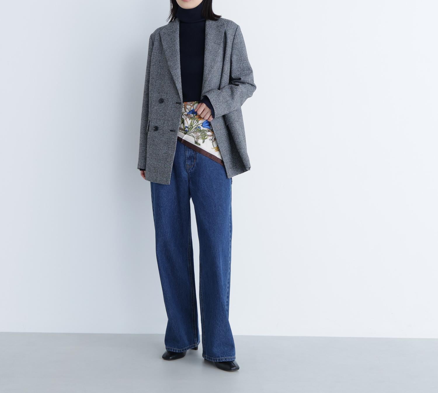 ベーシックタートルネックニット ネイビー