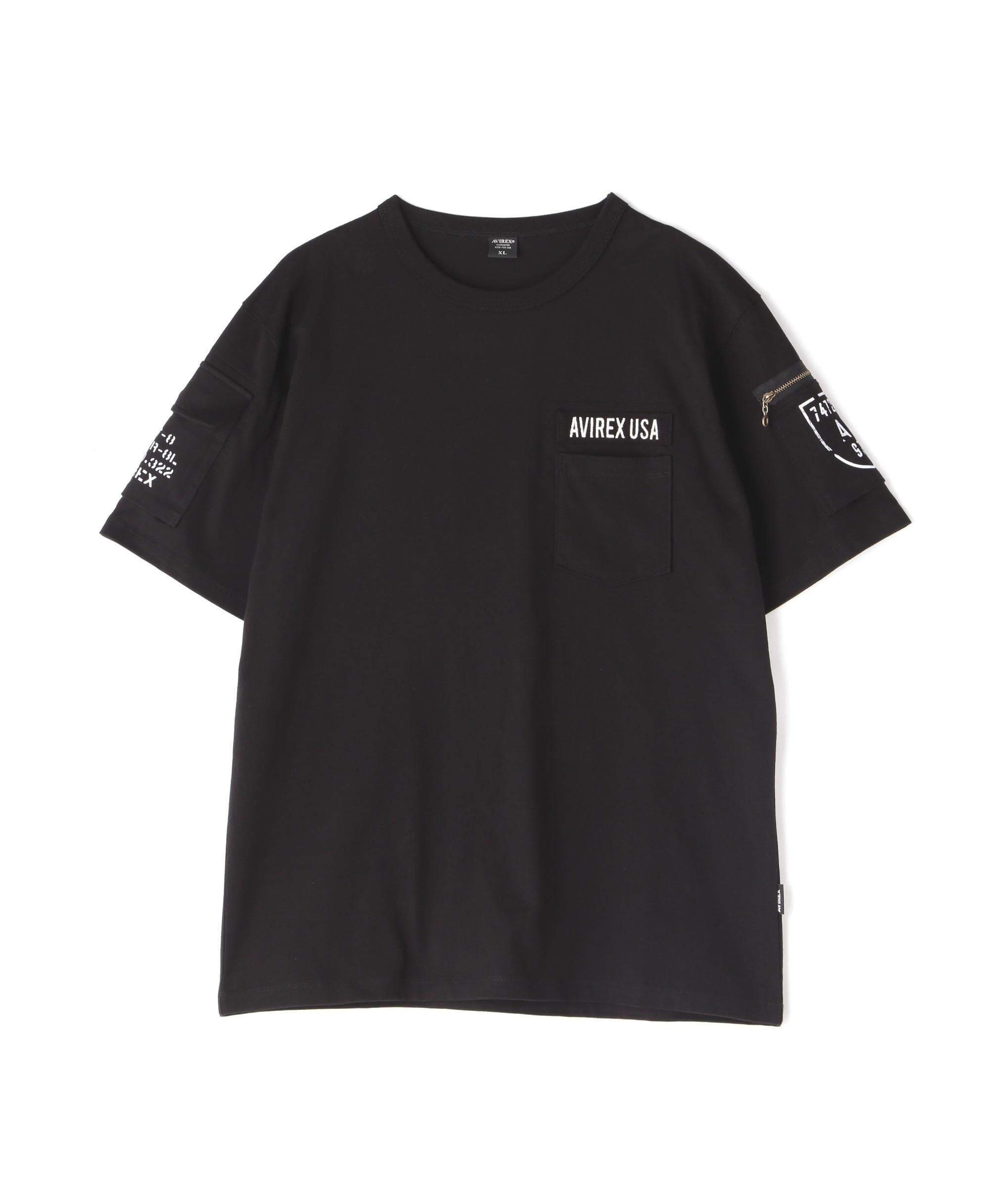 FATIGUE S/S T-SHIRT / ファティーグ 半袖 Tシャツ / AVIREX / アヴィレックス ブラック