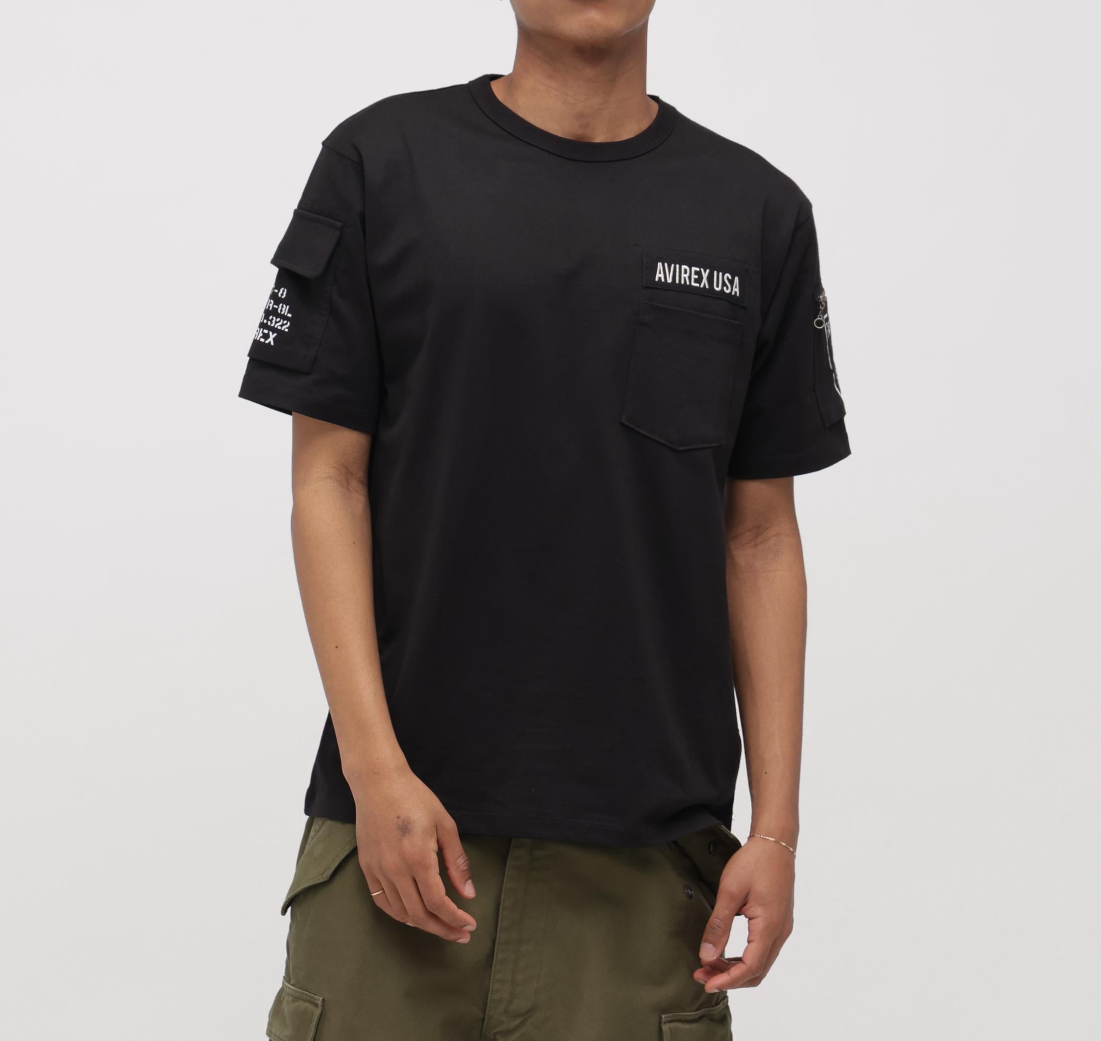 FATIGUE S/S T-SHIRT / ファティーグ 半袖 Tシャツ / AVIREX / アヴィレックス ブラック