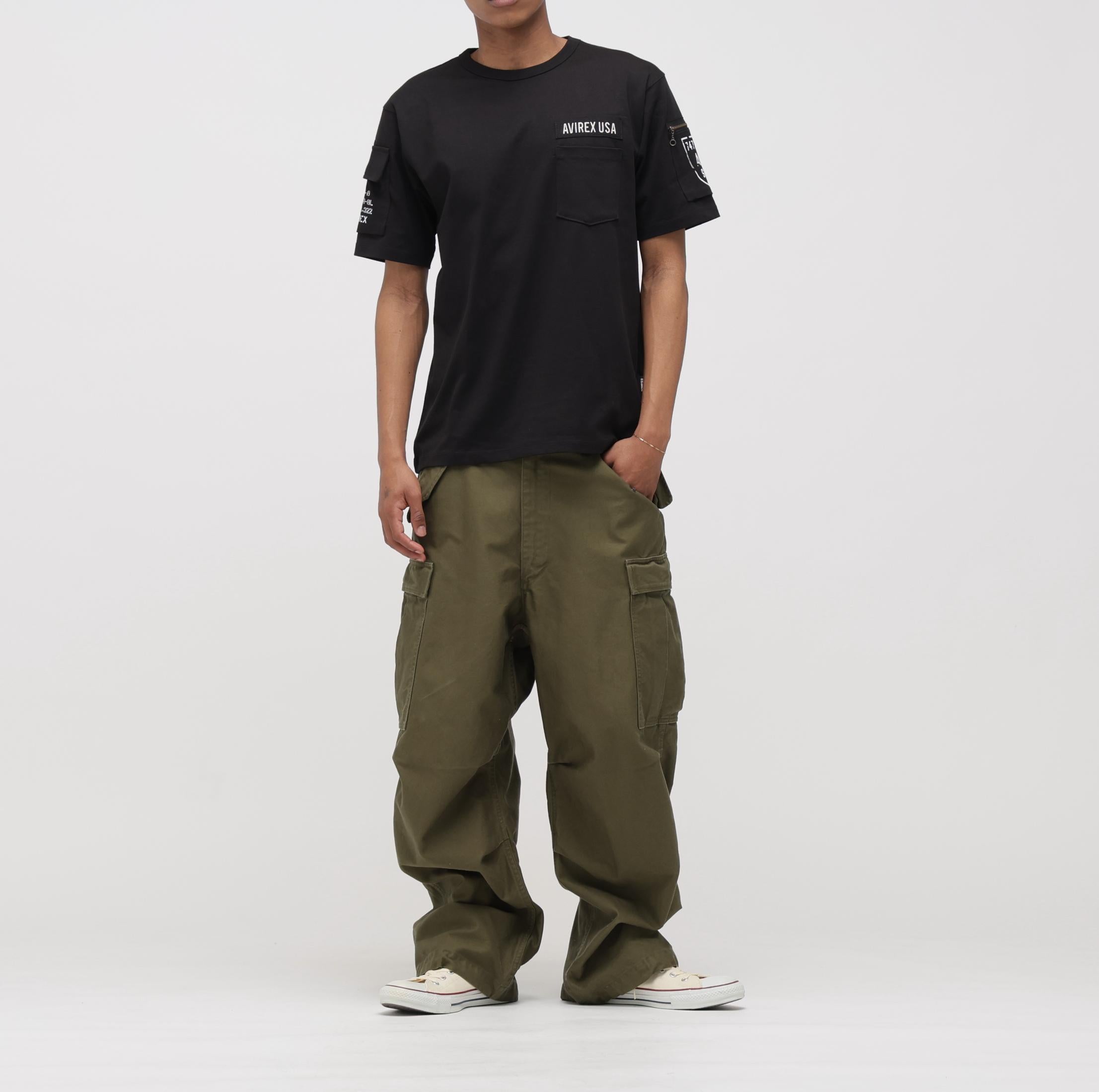 FATIGUE S/S T-SHIRT / ファティーグ 半袖 Tシャツ / AVIREX / アヴィレックス ブラック