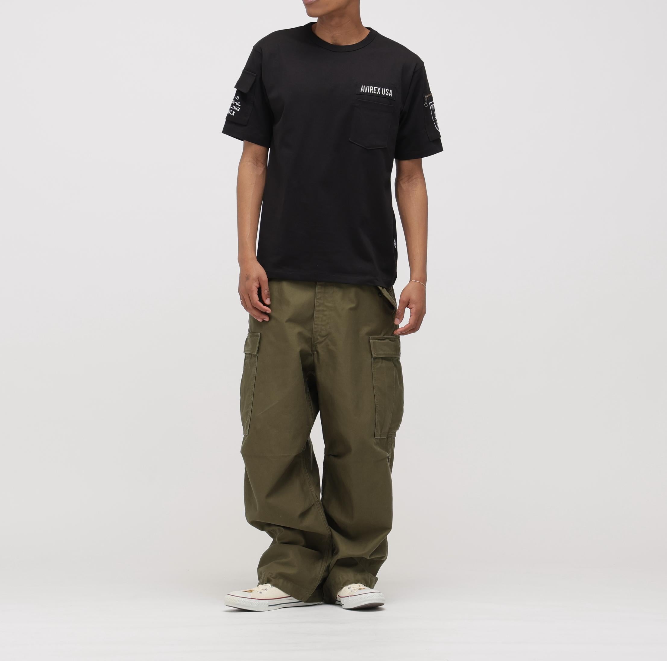 FATIGUE S/S T-SHIRT / ファティーグ 半袖 Tシャツ / AVIREX / アヴィレックス ブラック