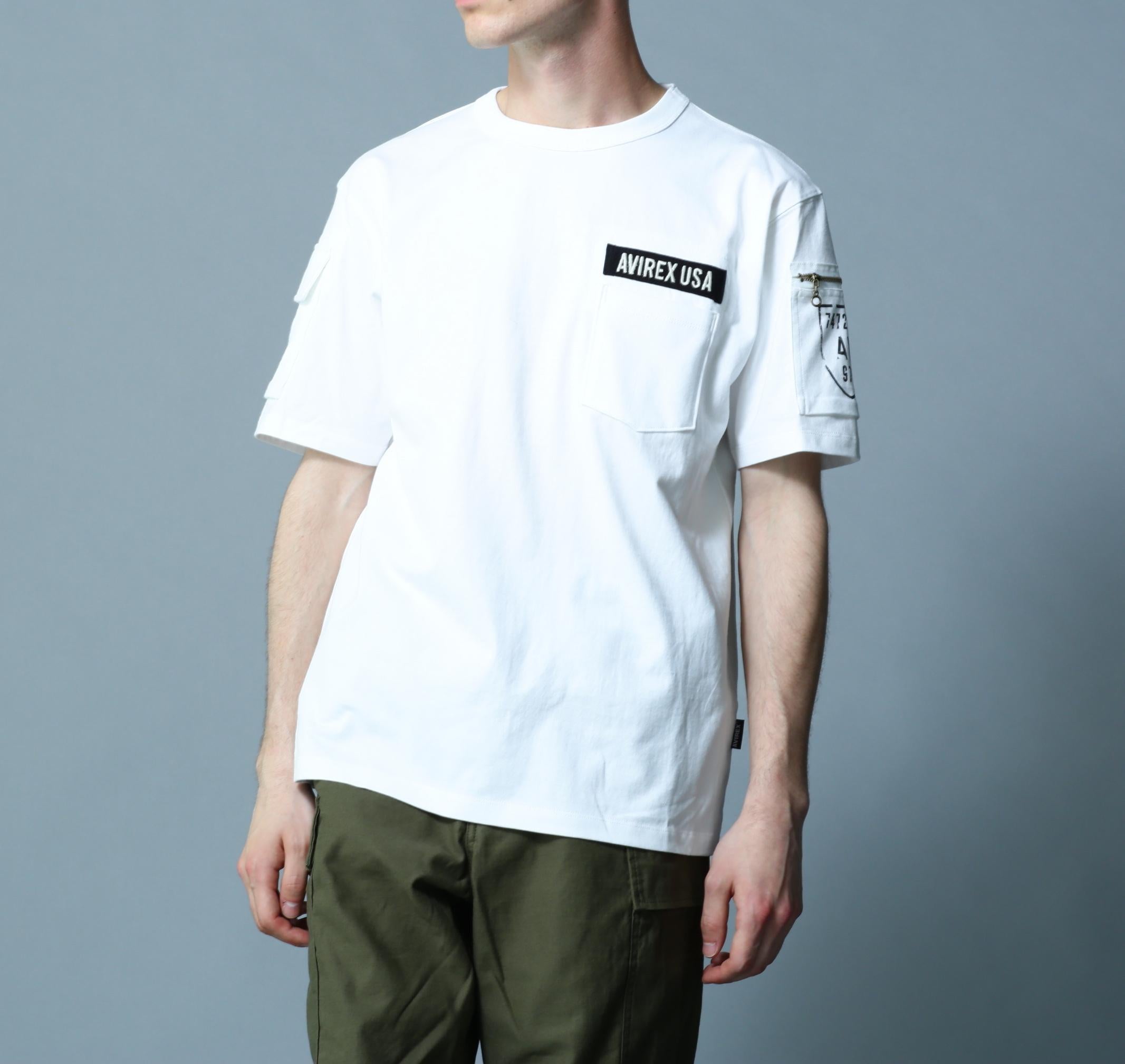 FATIGUE S/S T-SHIRT / ファティーグ 半袖 Tシャツ / AVIREX / アヴィレックス ホワイト