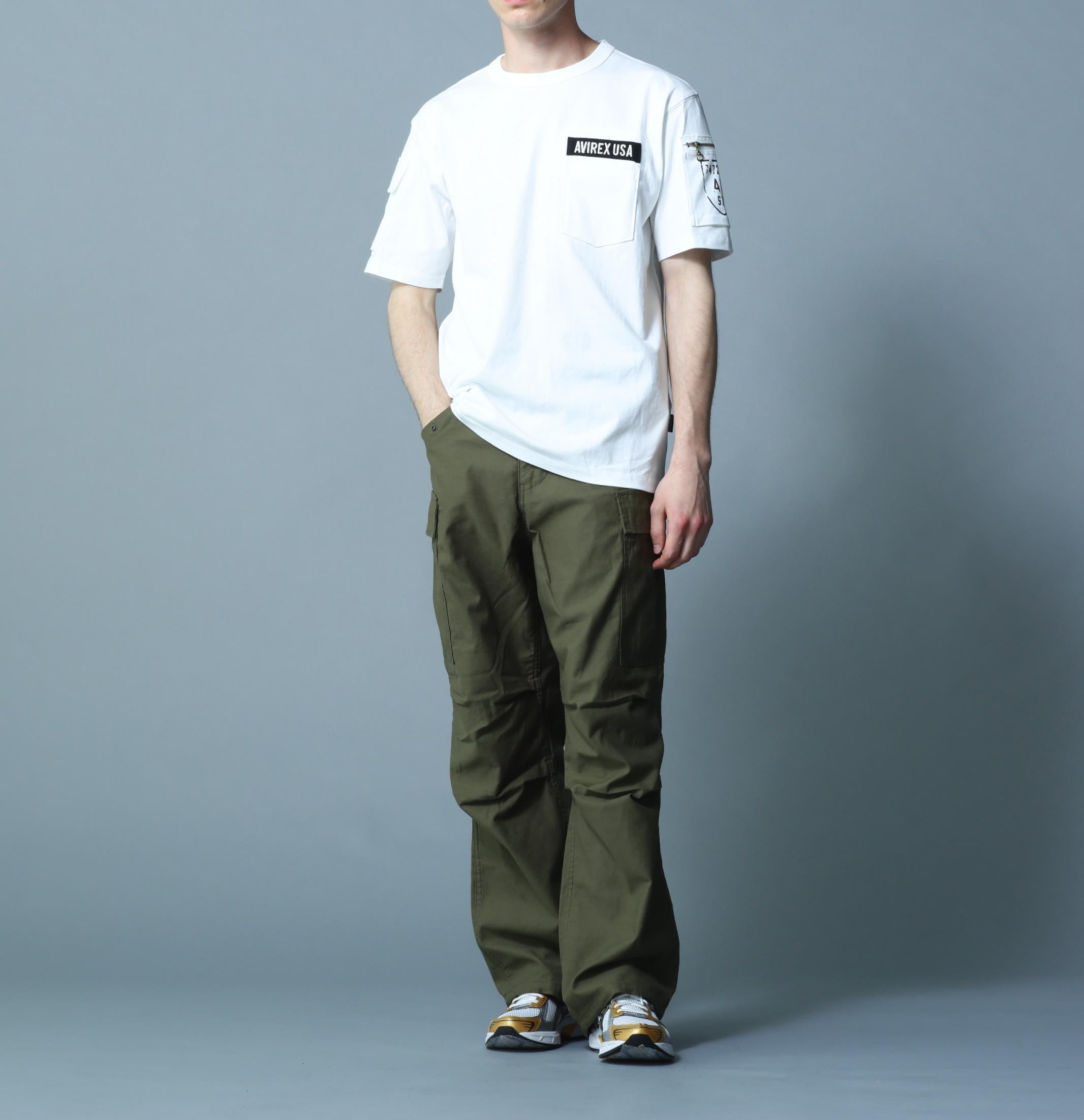 FATIGUE S/S T-SHIRT / ファティーグ 半袖 Tシャツ / AVIREX / アヴィレックス ホワイト