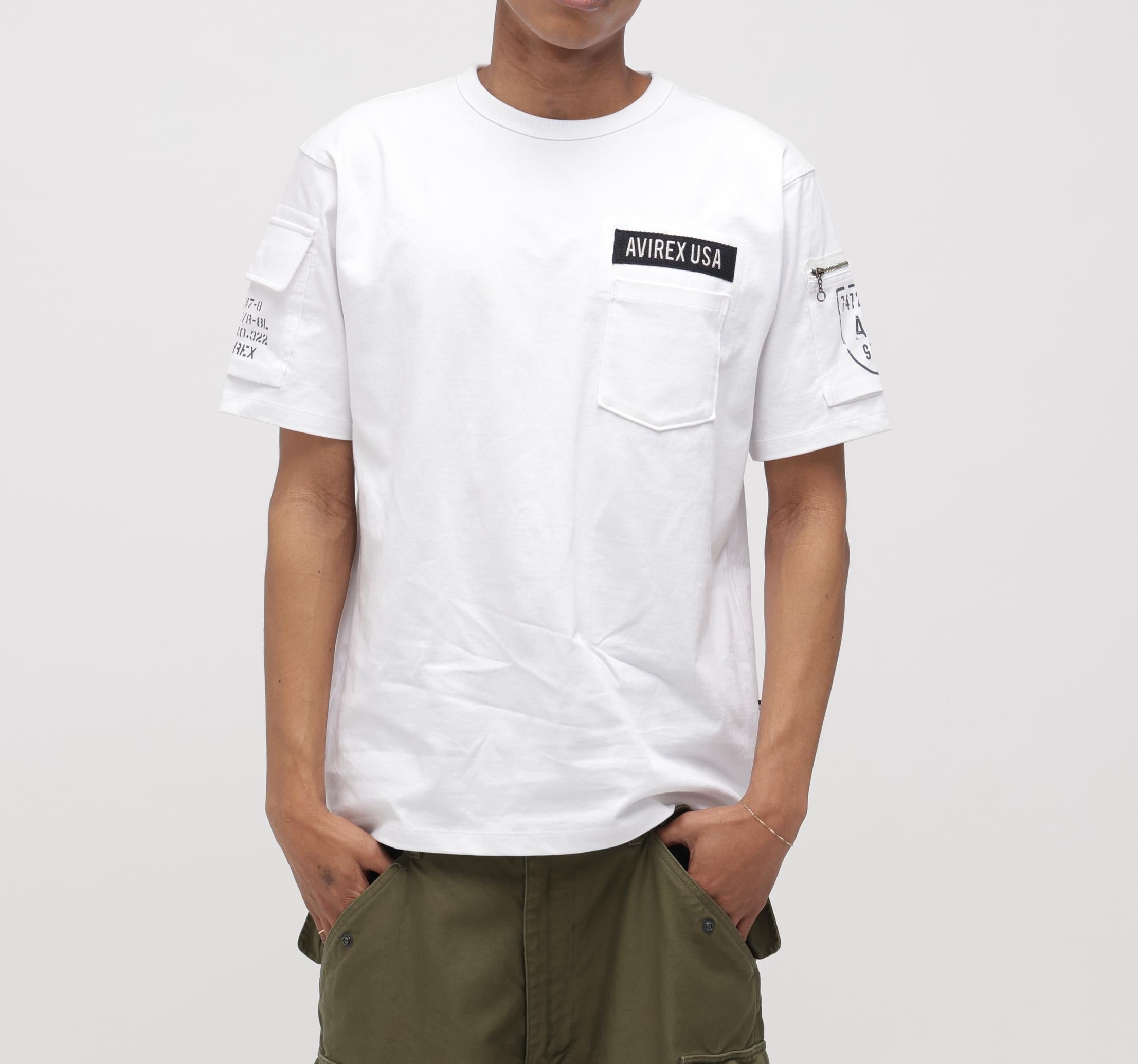 FATIGUE S/S T-SHIRT / ファティーグ 半袖 Tシャツ / AVIREX / アヴィレックス ホワイト