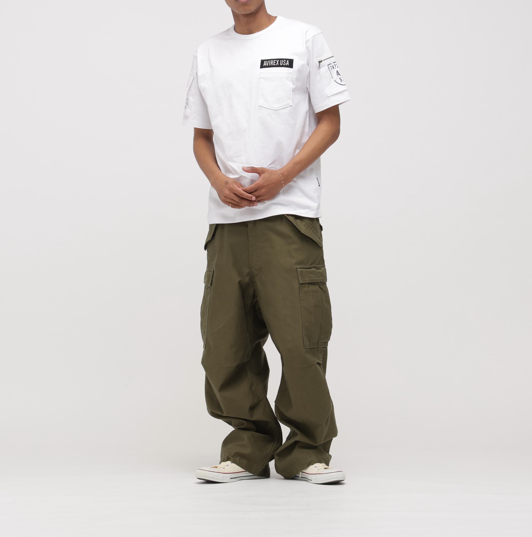 FATIGUE S/S T-SHIRT / ファティーグ 半袖 Tシャツ / AVIREX / アヴィレックス ホワイト