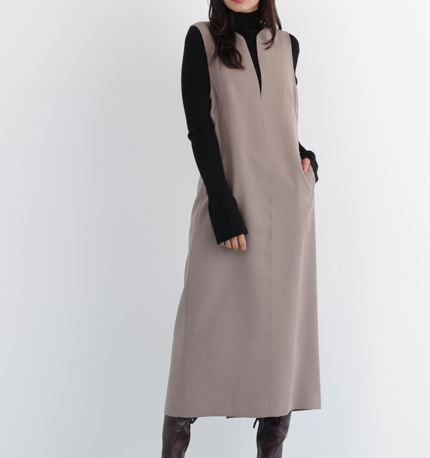 ◆キーネックジャンパースカート モカ6