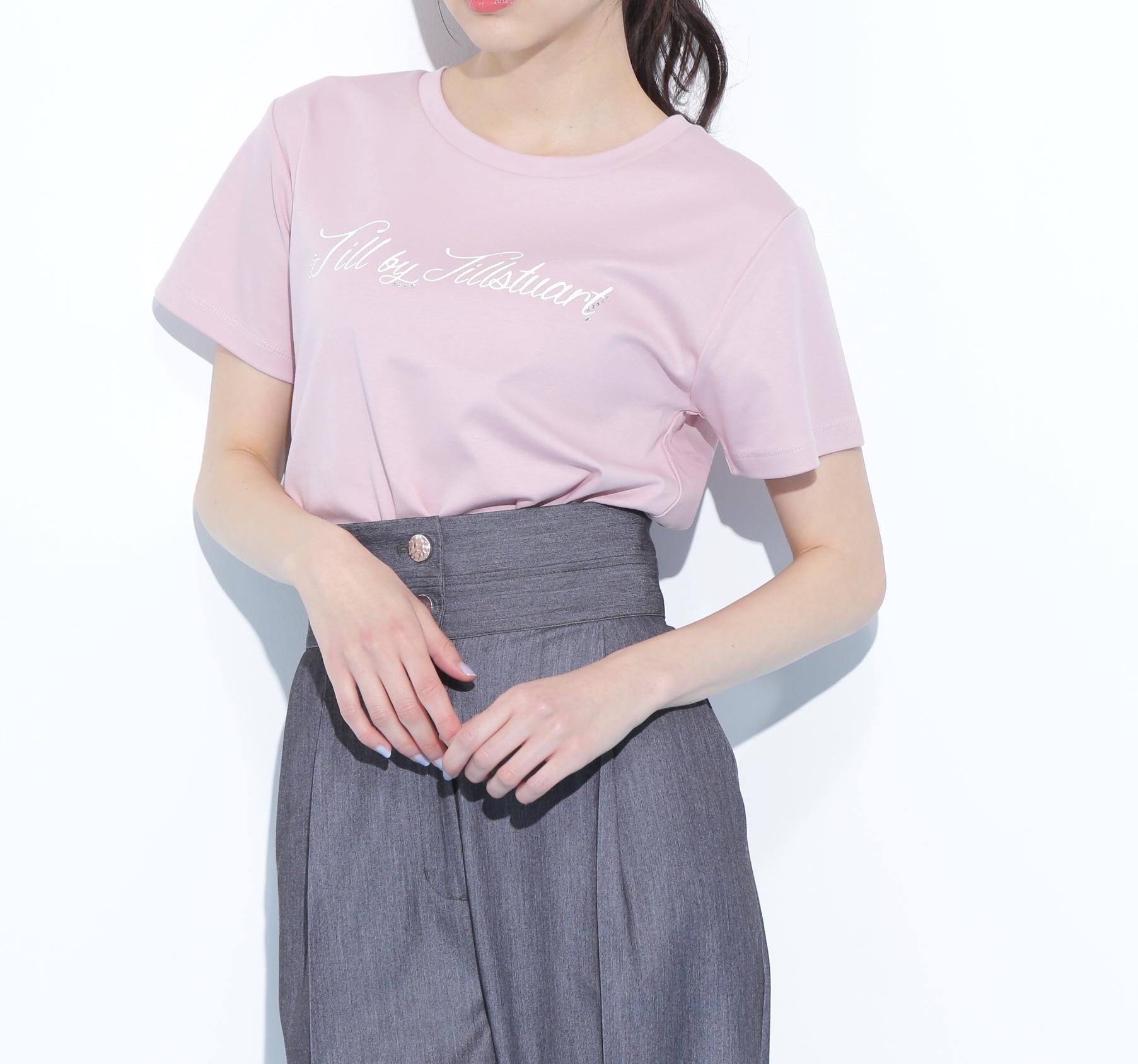 レタリングロゴTシャツ ピンク