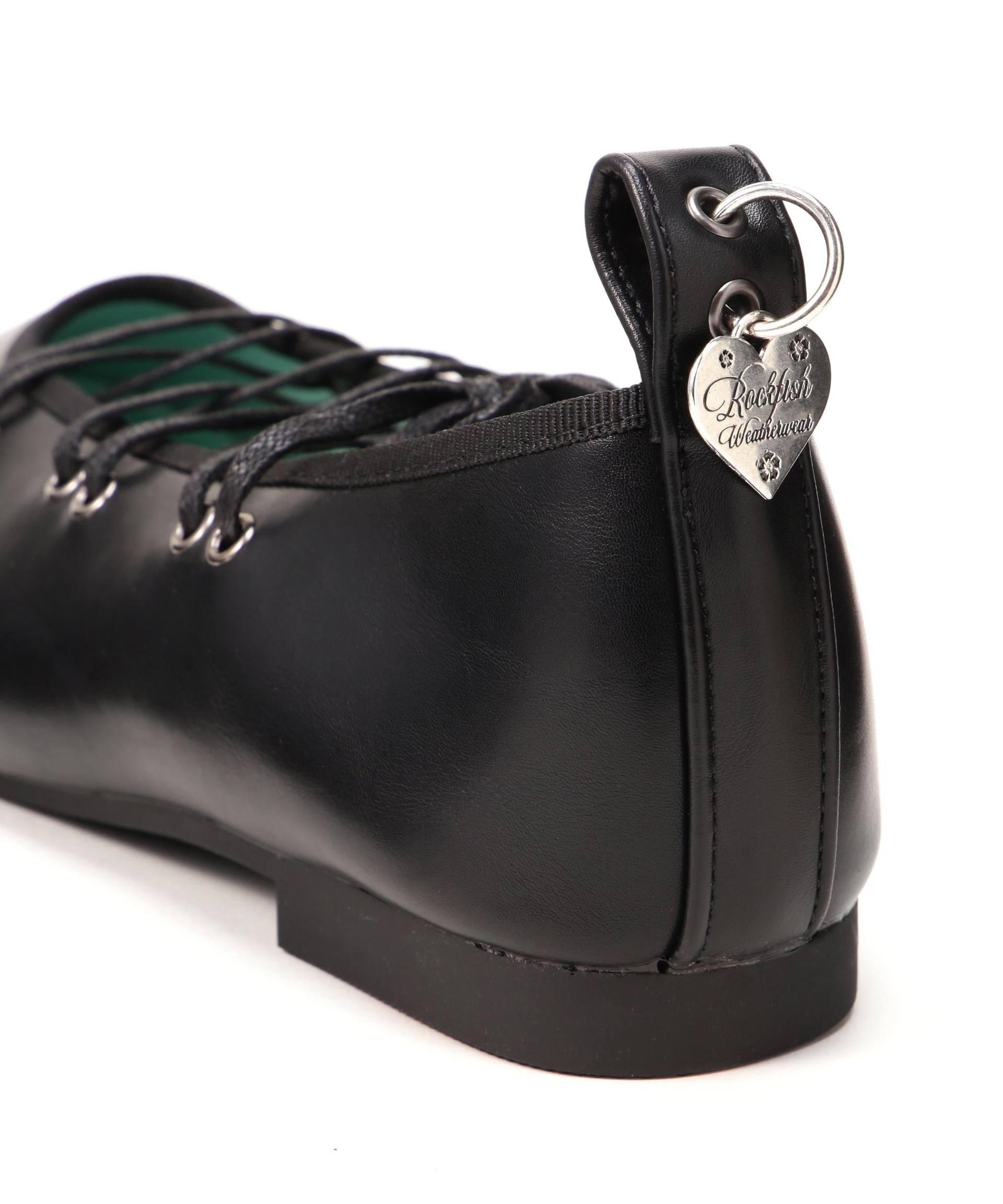 >OCKFISH WEATHE>WEA>/ロックフィッシュ ウェザーウェア/LACEUP FLAT PU ブラック