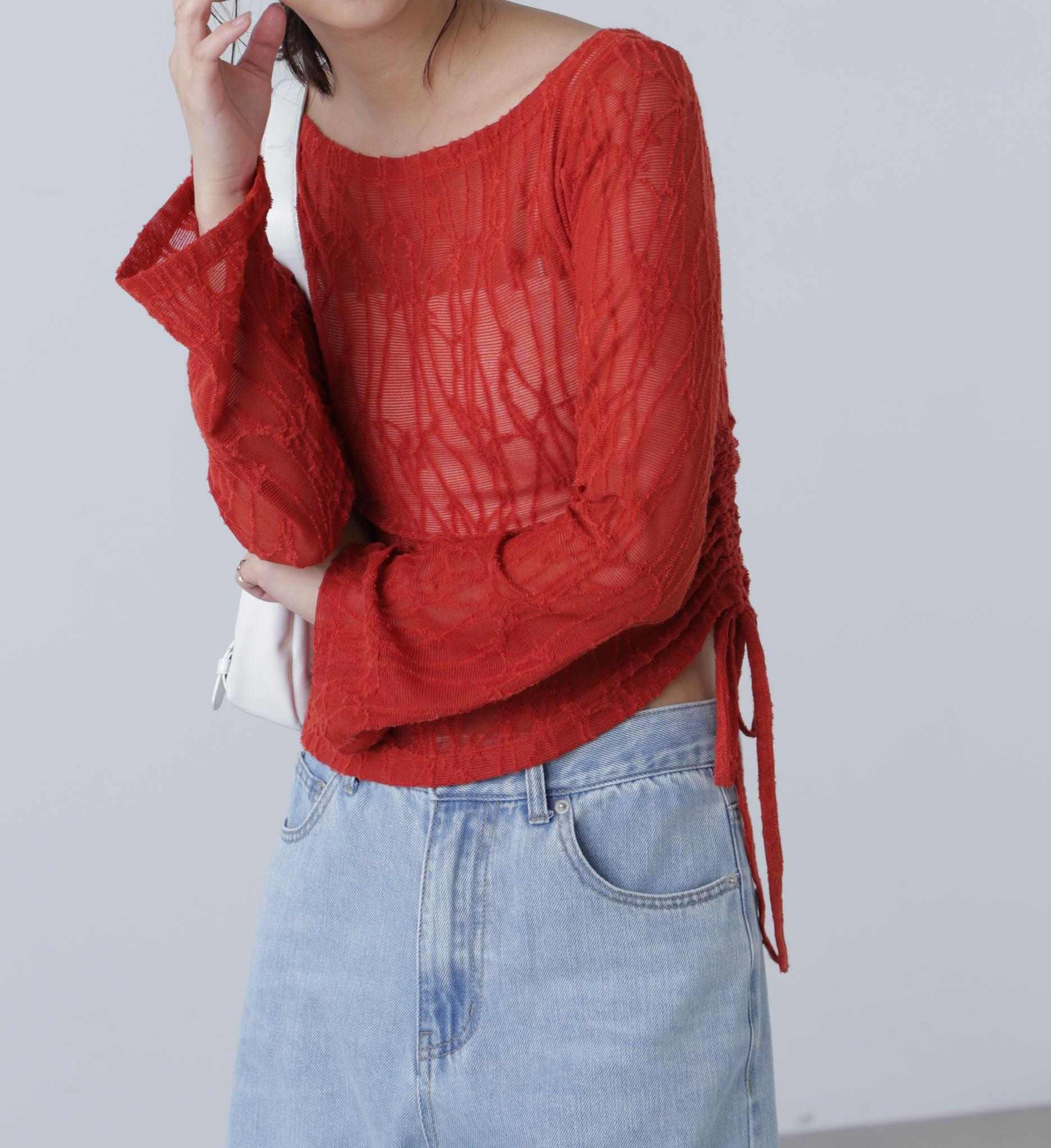 シアージャガードドロストカットソー レッド