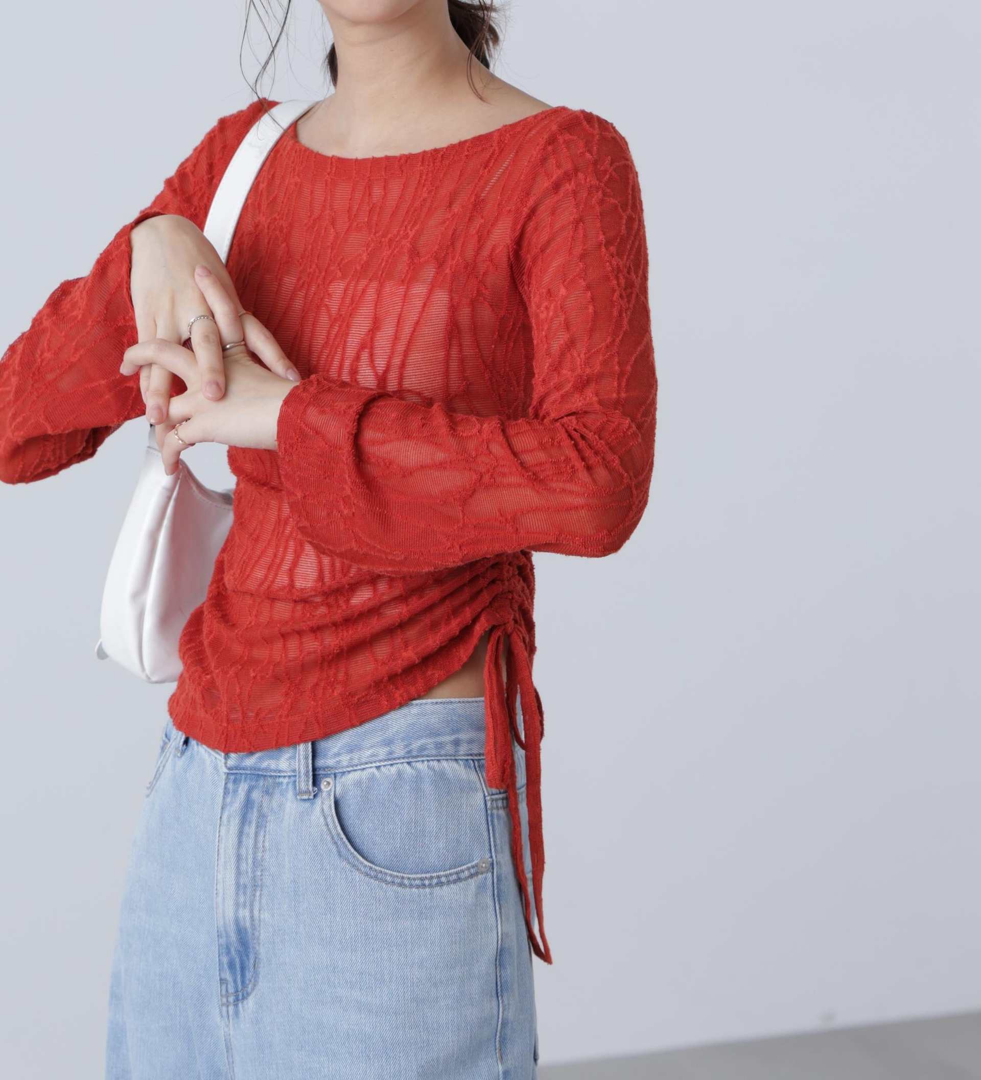 シアージャガードドロストカットソー レッド