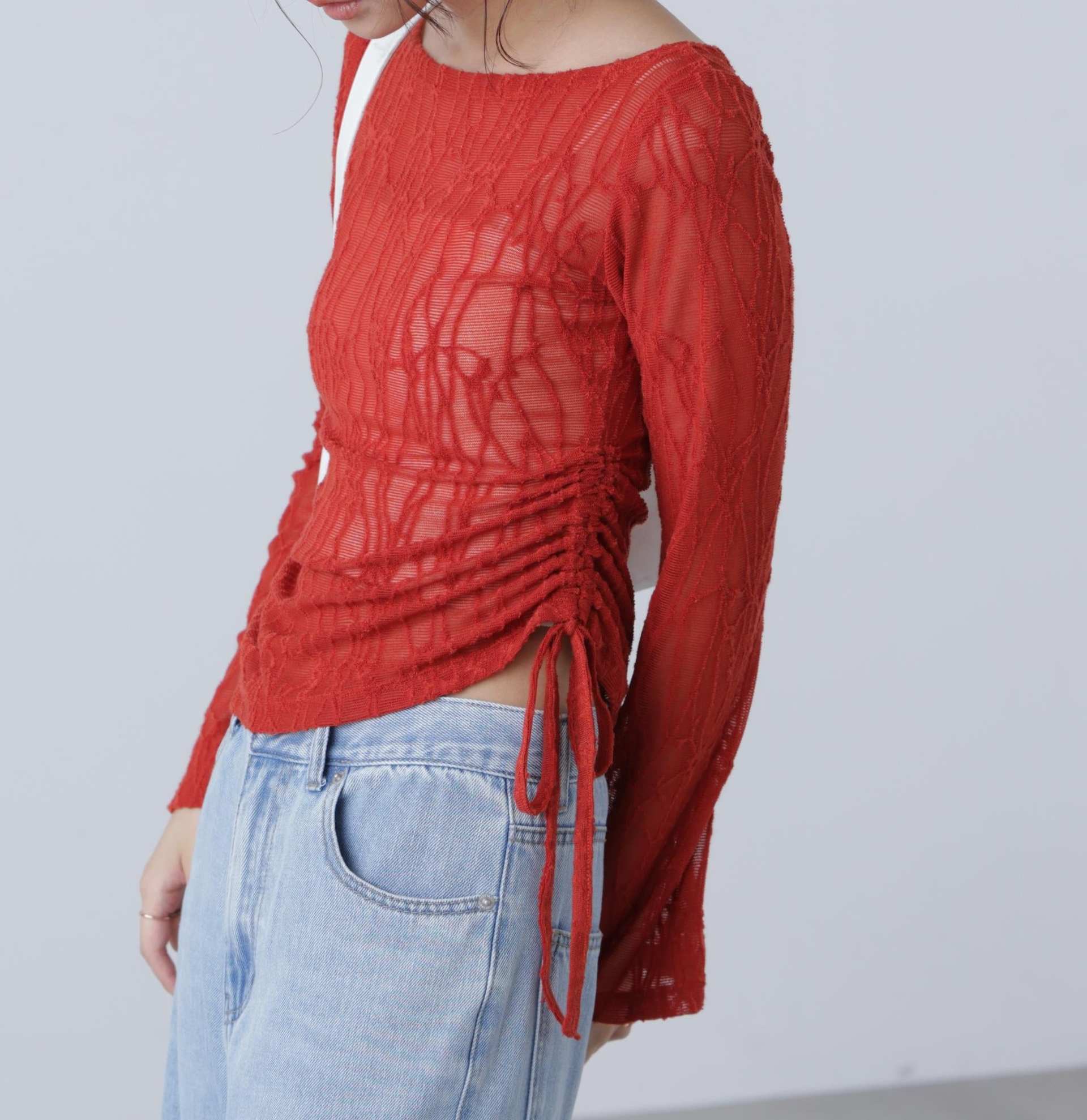 シアージャガードドロストカットソー レッド