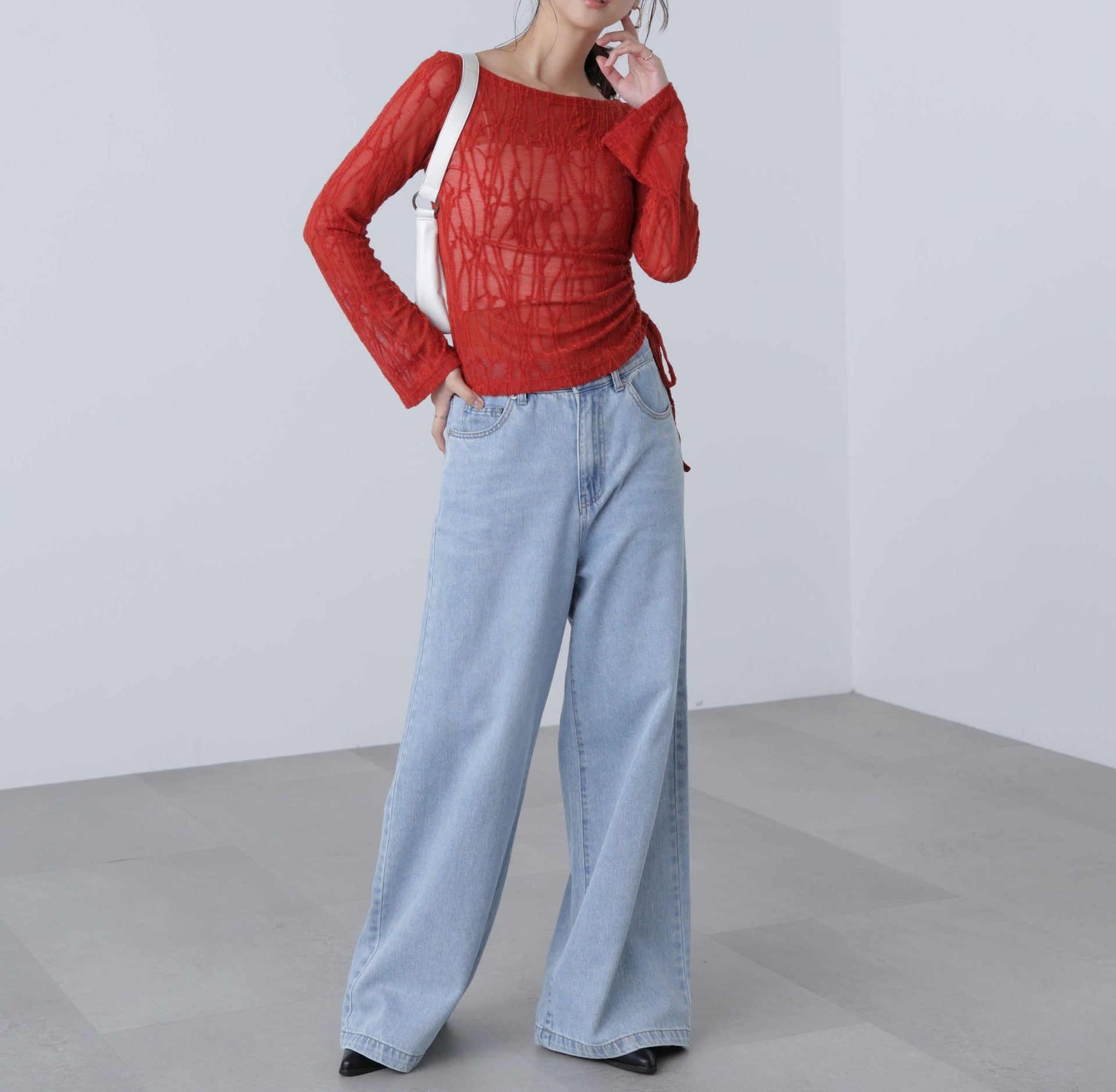 シアージャガードドロストカットソー レッド