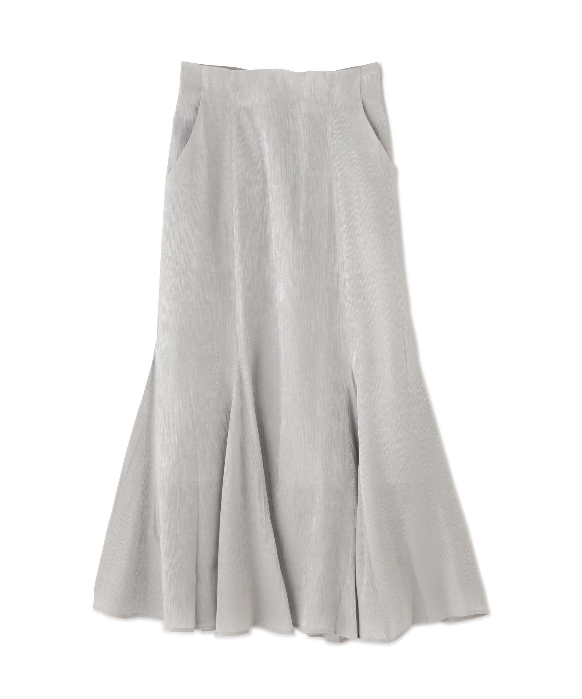 シャイニーフレアマーメイドスカート ホワイト