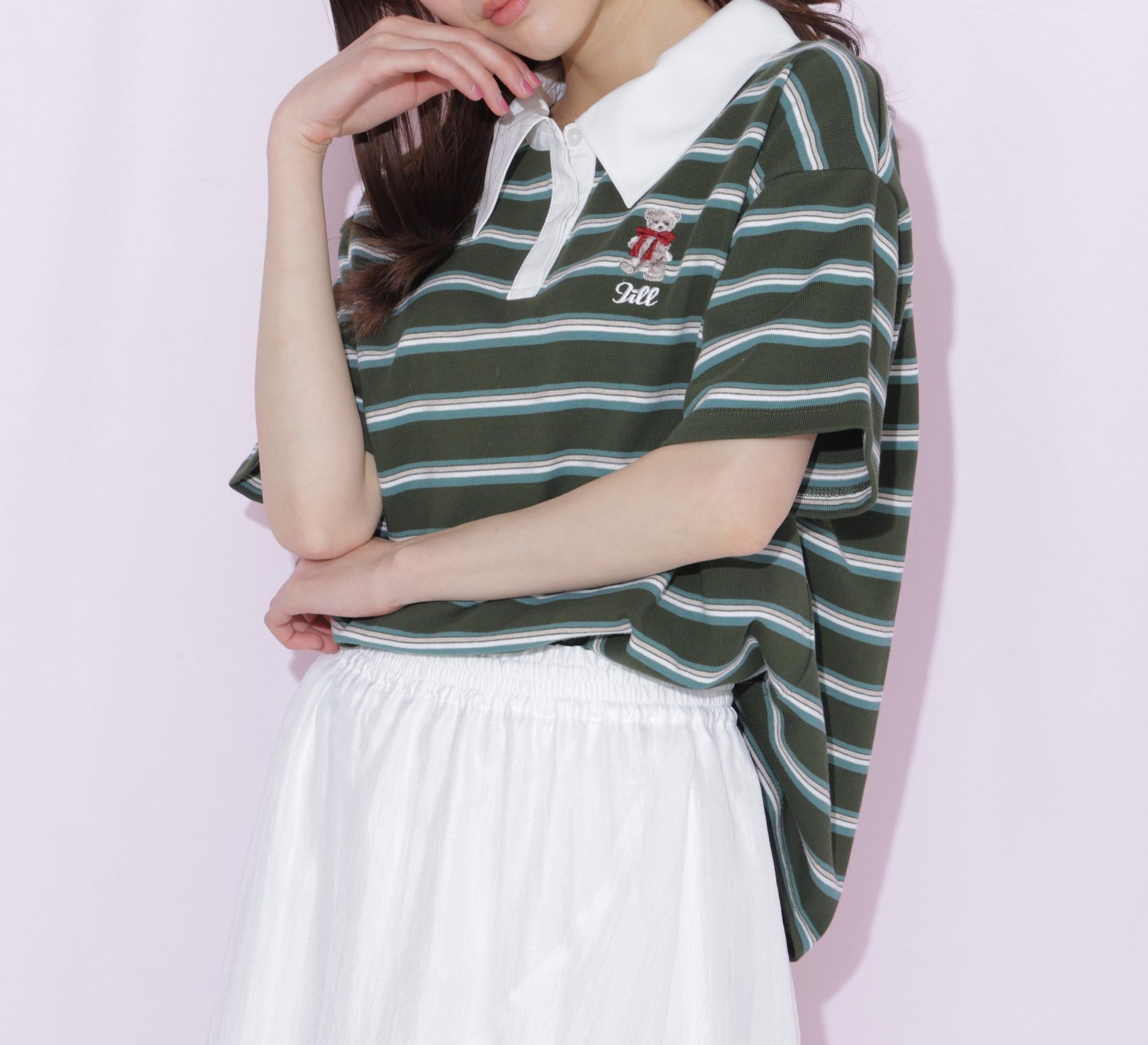 ＜BEARシリーズ＞ラガートップス グリーン1
