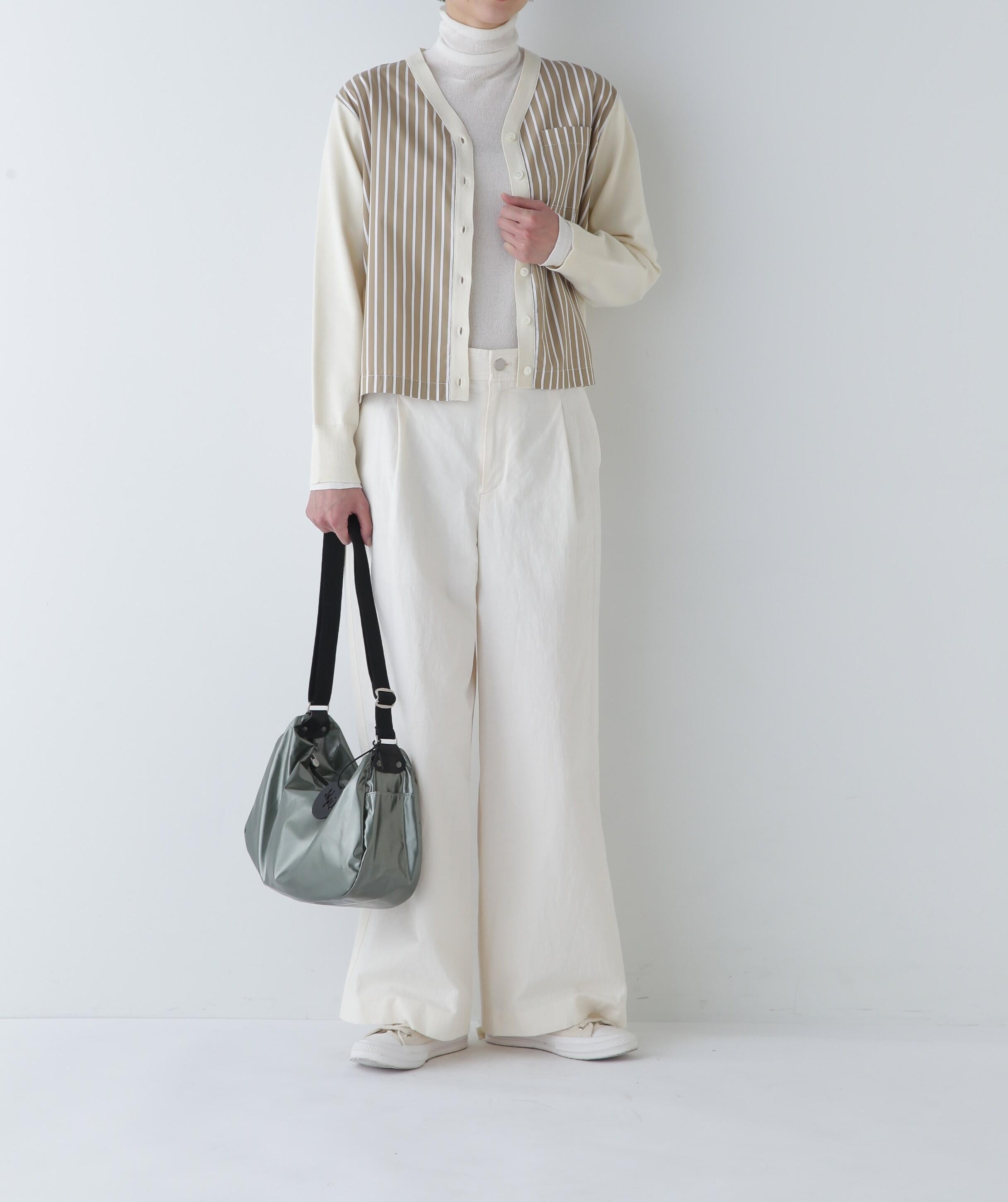 ◆布帛コンビニットカーディガン エクリュ1