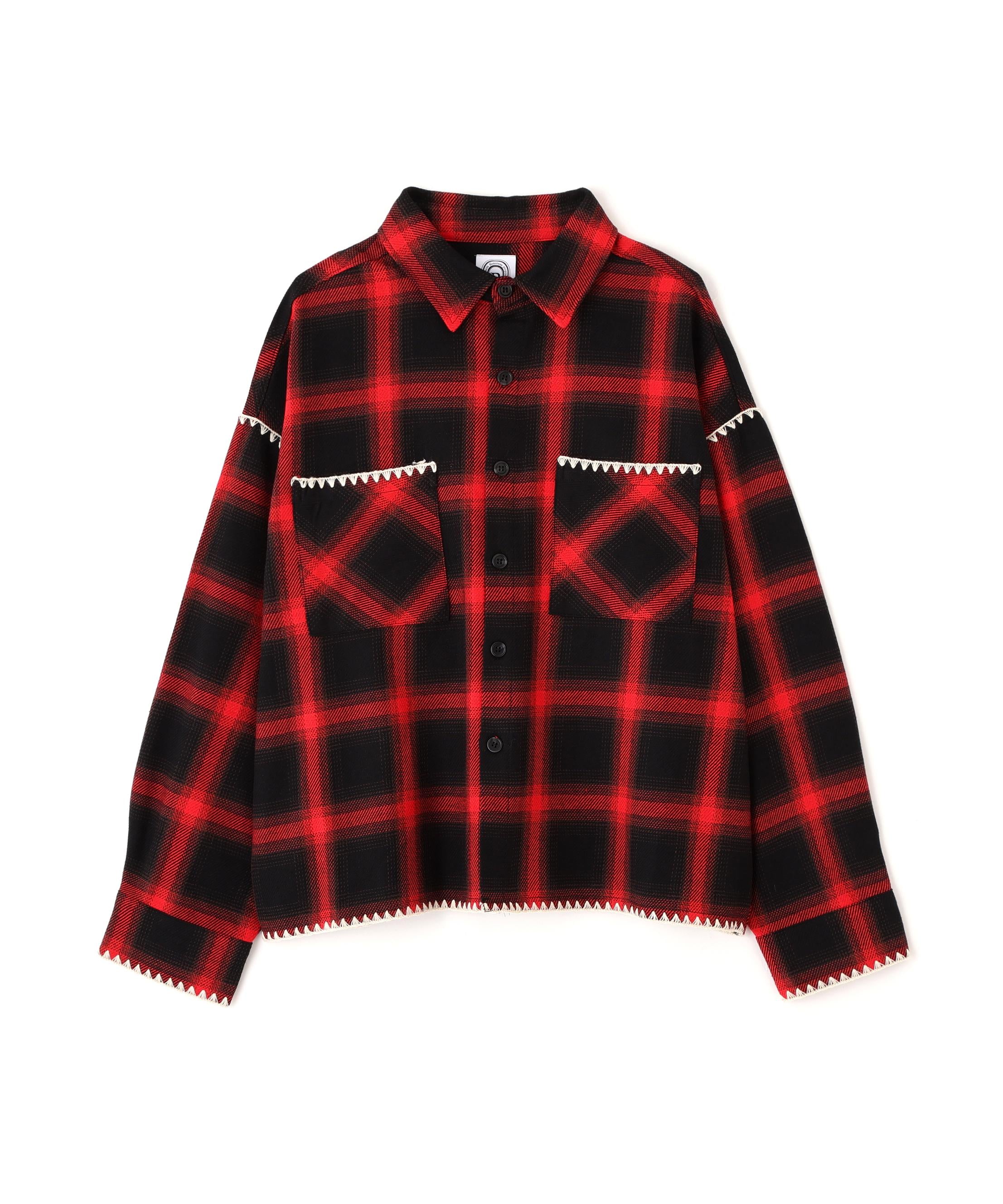 B omnivore/ビーオムニボー　HAND STITCH SHIRT レッド