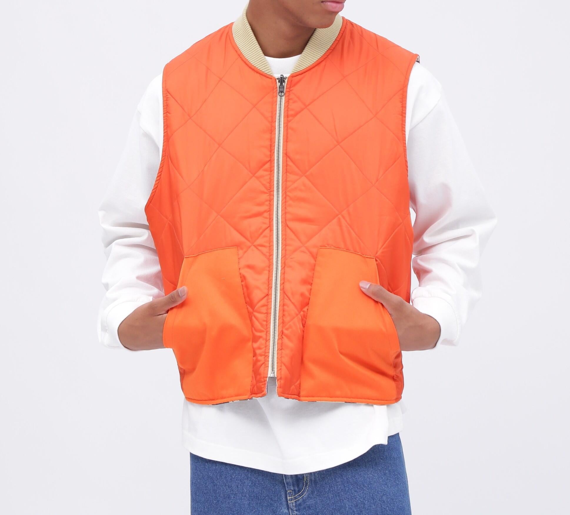 >EVE>SIRLE DUCK CAMO VEST / リバーシブル ダックカモ ベスト / AVI>EX / アヴィレックス オレンジ