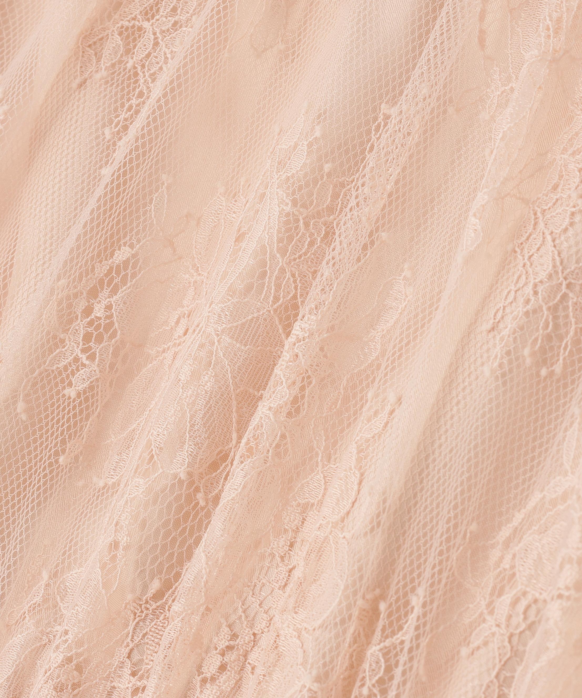 ベロアリボンシアーワンピース ピンク