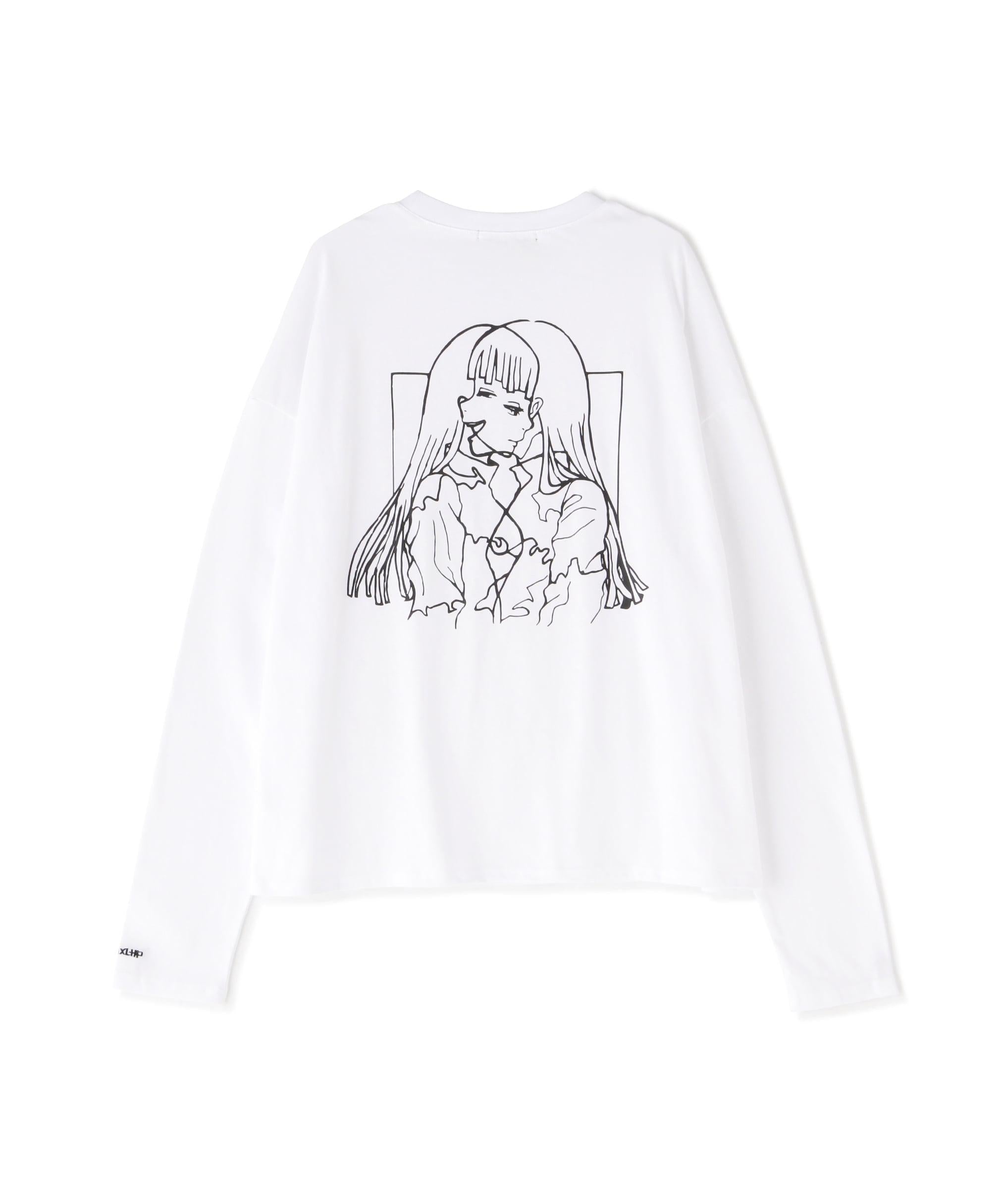 gious×LHP/ギボス×エルエイチピー/Twins gil long Tshit/コラボロングスリーブTシャツ ホワイト