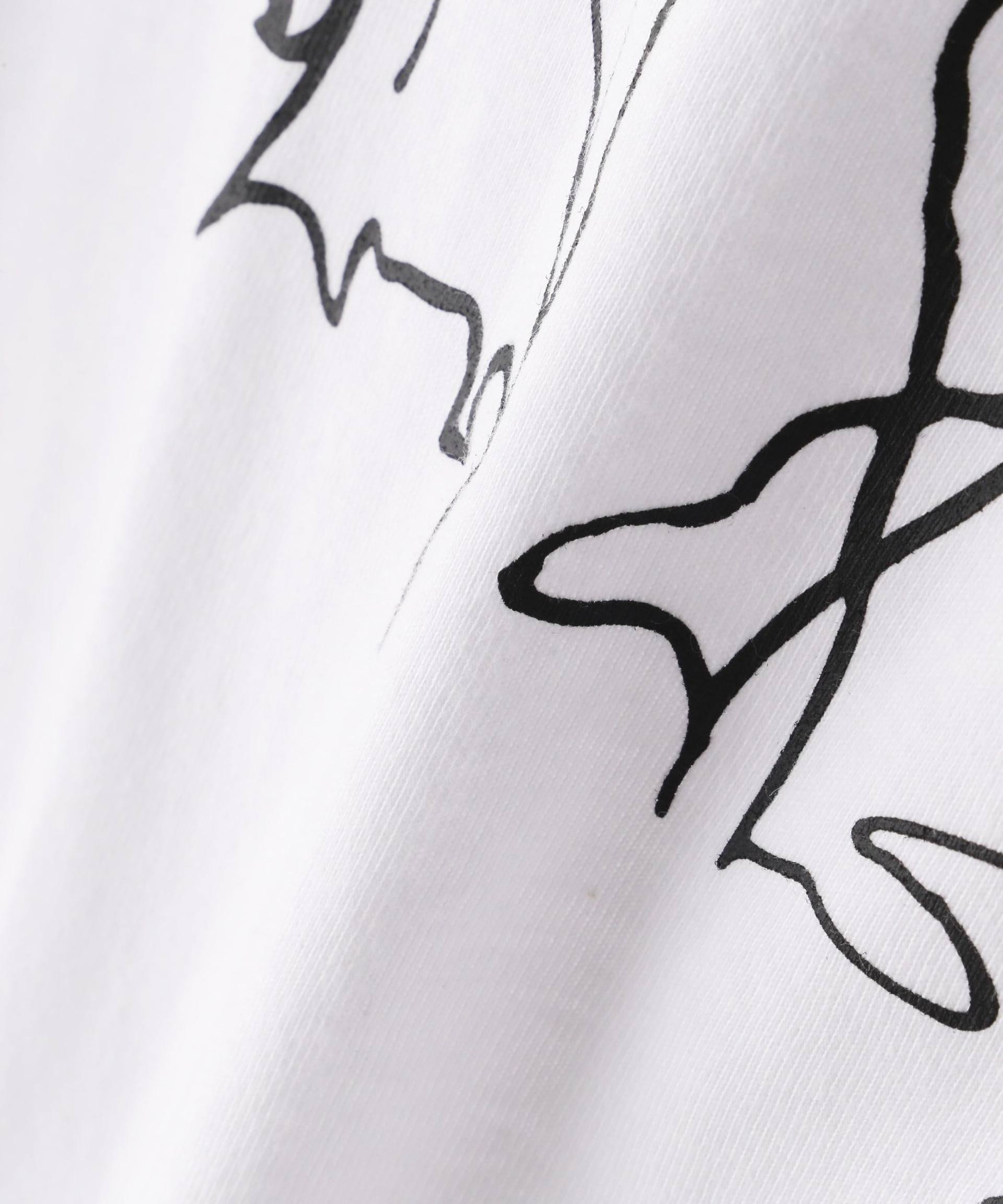 gious×LHP/ギボス×エルエイチピー/Twins gil long Tshit/コラボロングスリーブTシャツ ホワイト