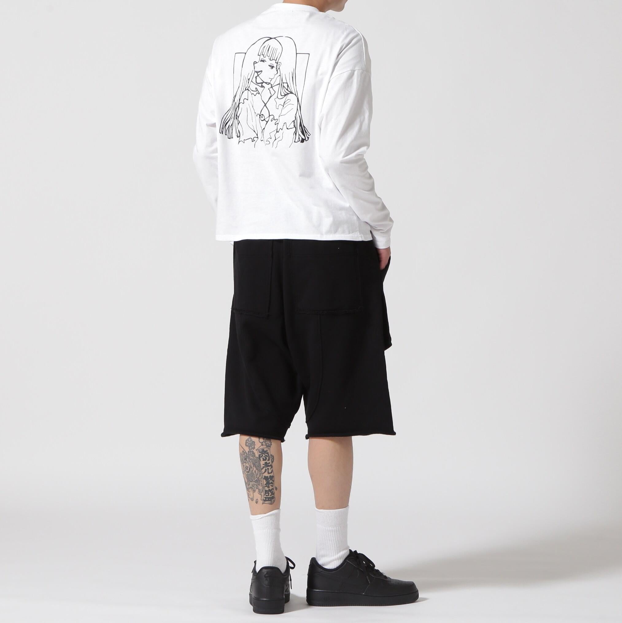 gious×LHP/ギボス×エルエイチピー/Twins gil long Tshit/コラボロングスリーブTシャツ ホワイト