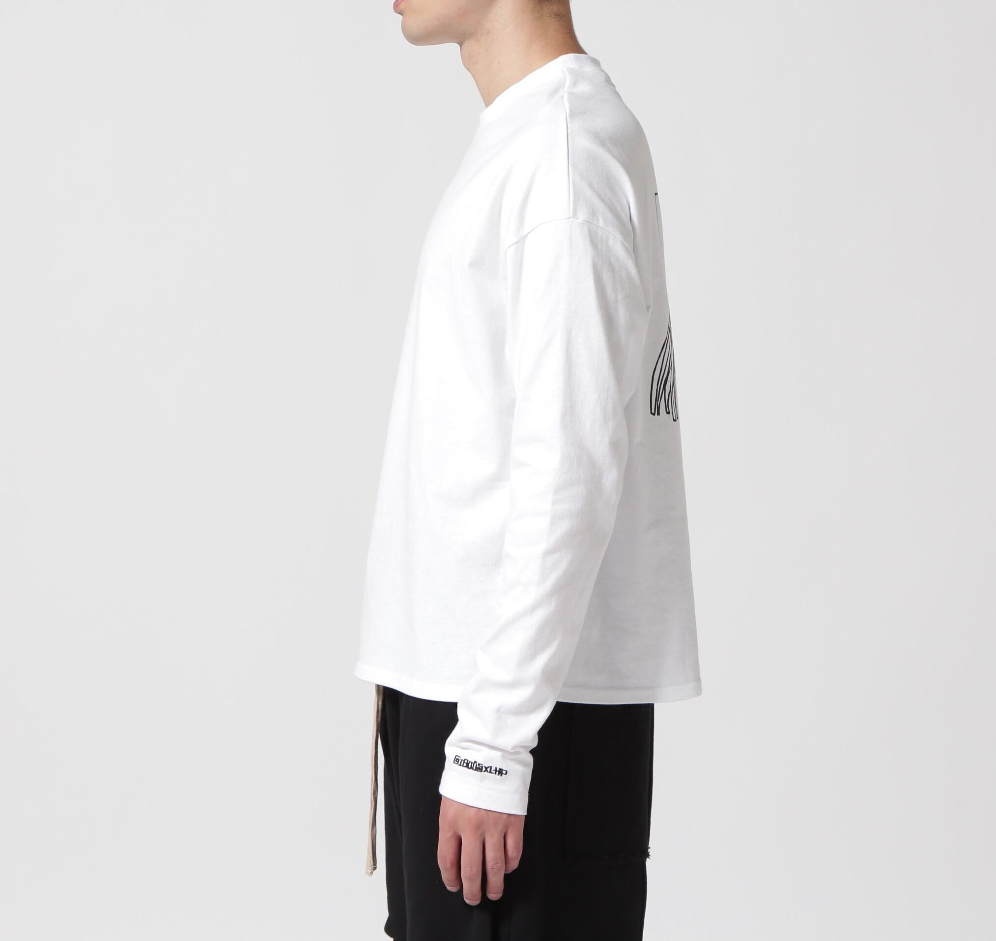 gious×LHP/ギボス×エルエイチピー/Twins gil long Tshit/コラボロングスリーブTシャツ ホワイト