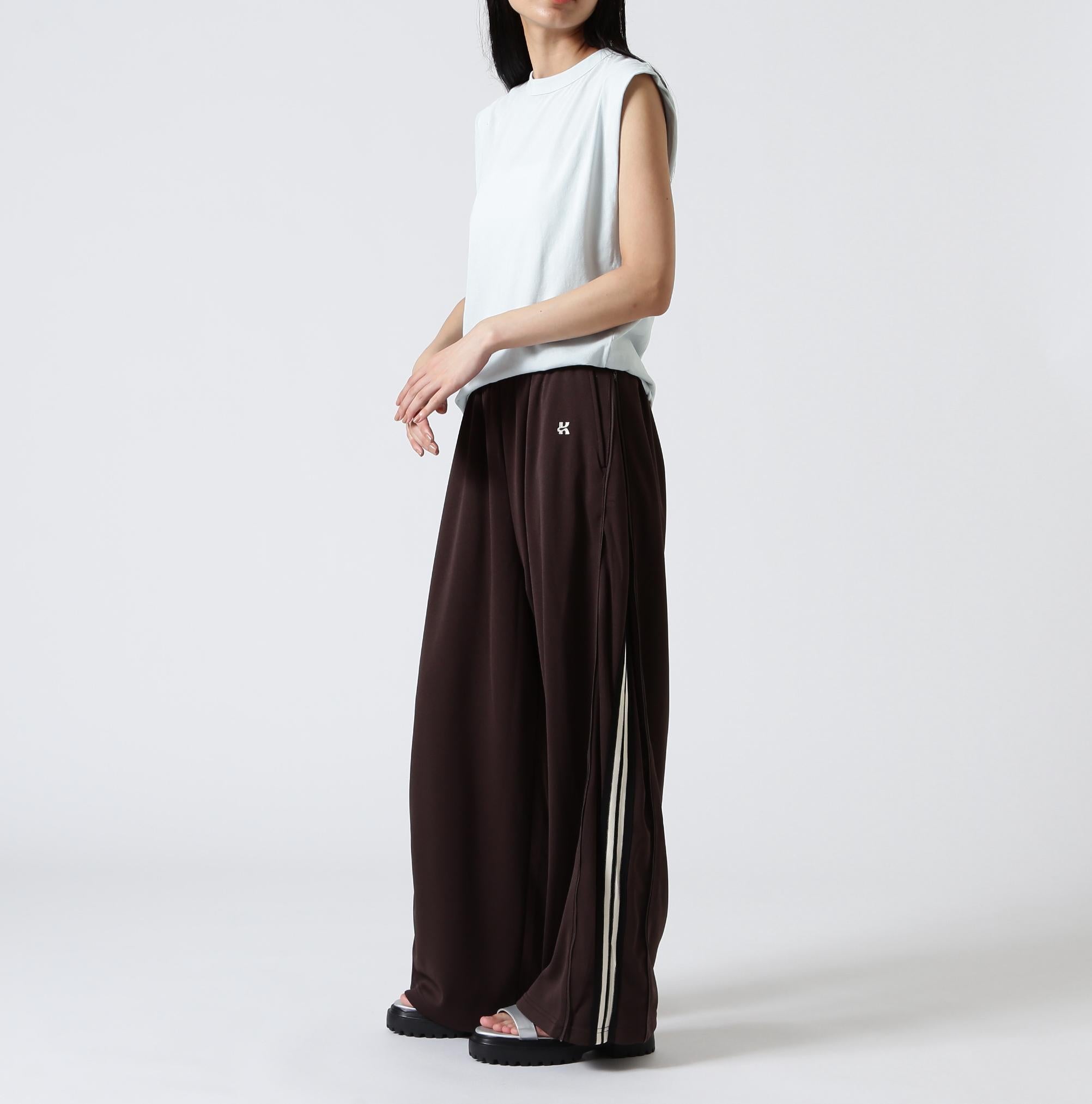 Knuth Marf（クヌースマーフ）zip-up track pants(unisex) ブラウン