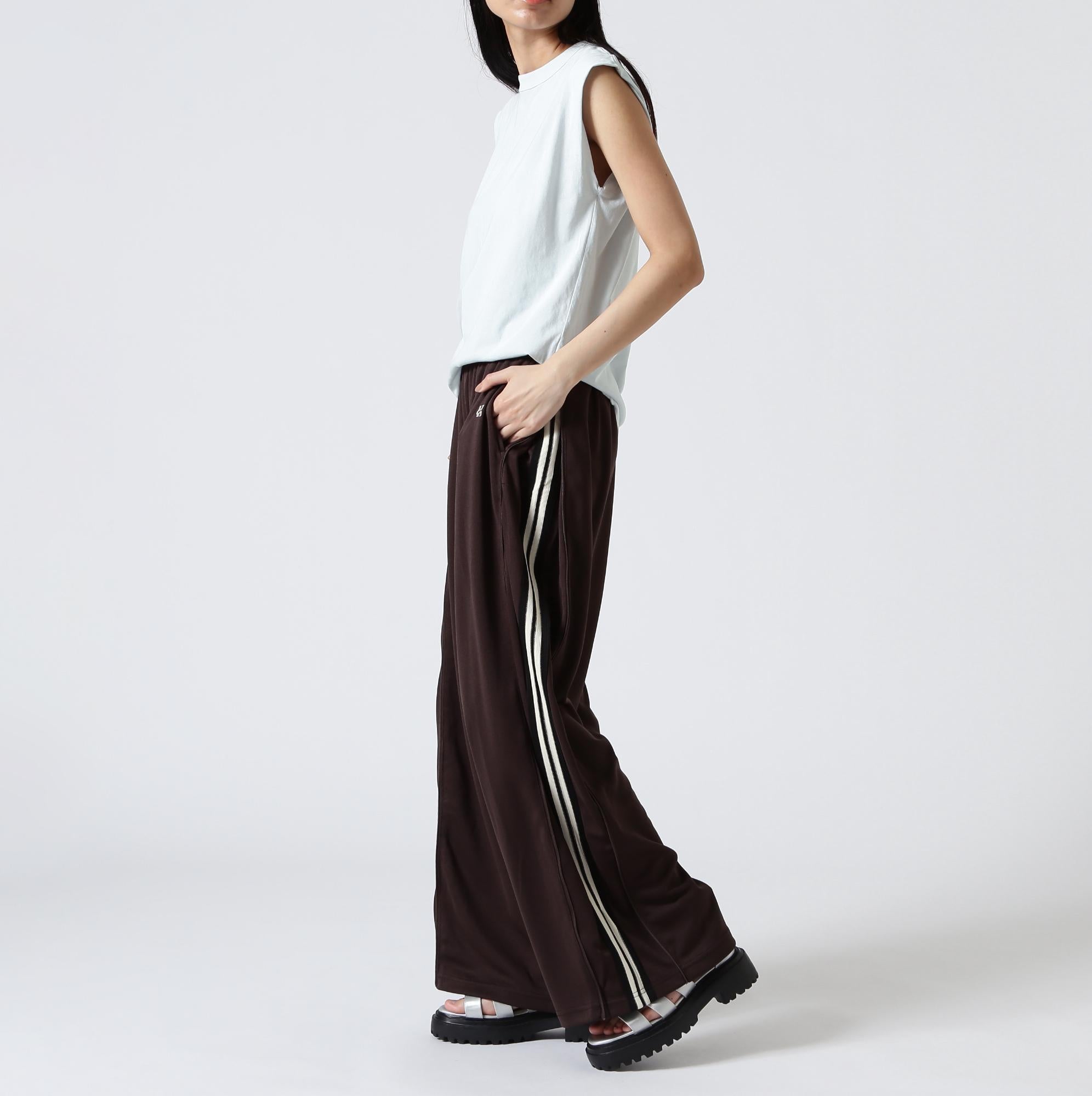 Knuth Marf（クヌースマーフ）zip-up track pants(unisex) ブラウン