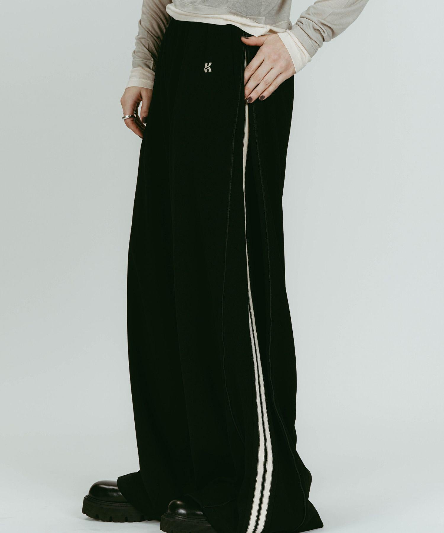 Knuth Marf（クヌースマーフ）zip-up track pants(unisex) ブラウン