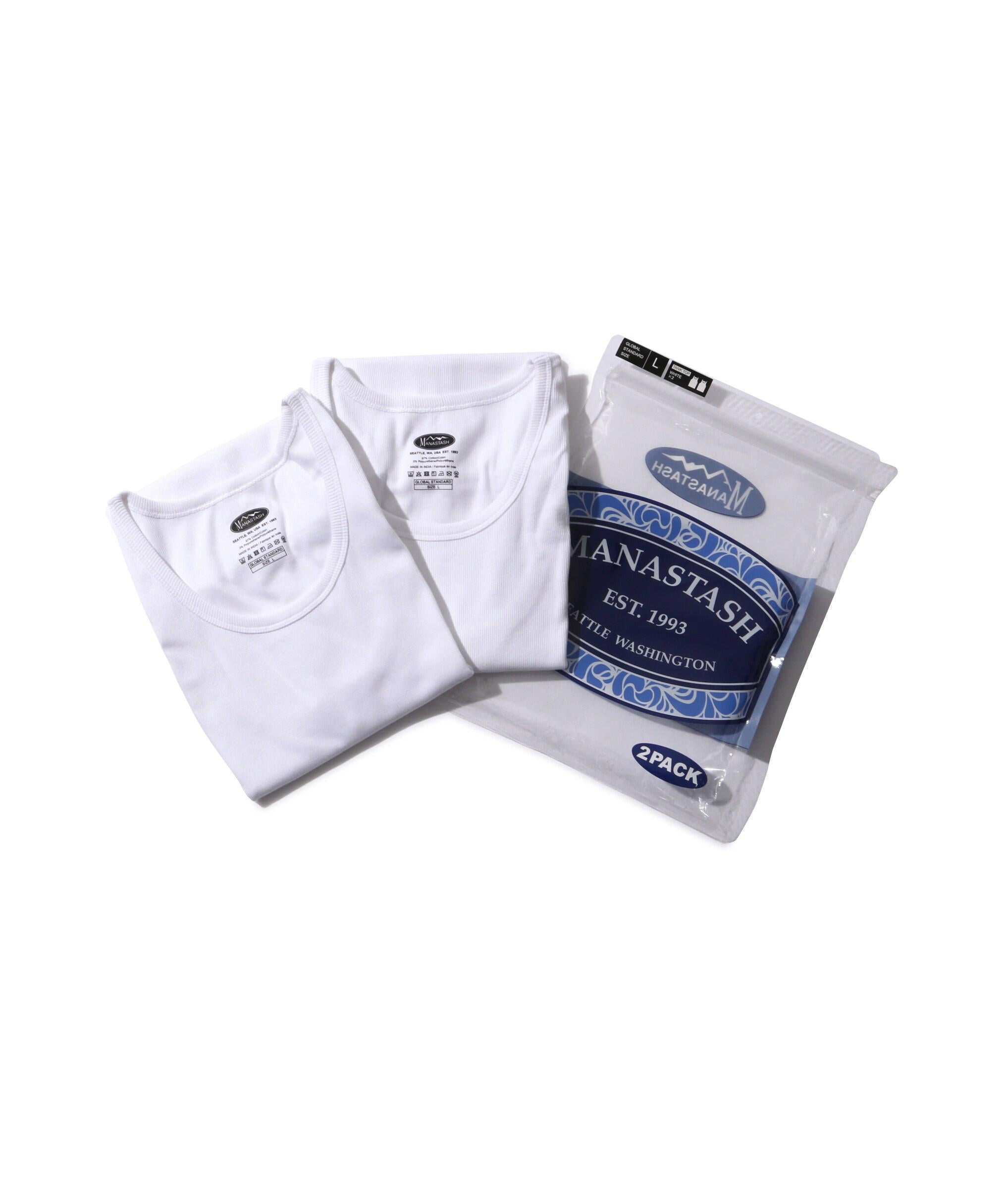 MANASTASH/マナスタッシュ/>IR TANK TOPS<2P ホワイト