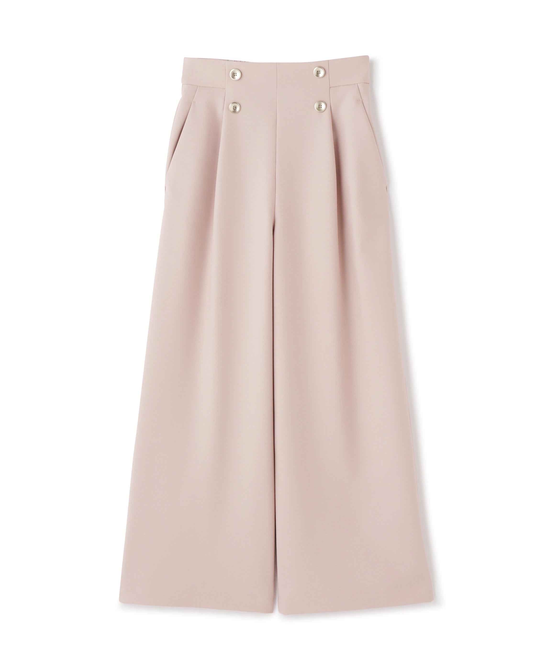 ＜骨格ウェーブ＞ハイウエストマリンパンツ クレイピンク