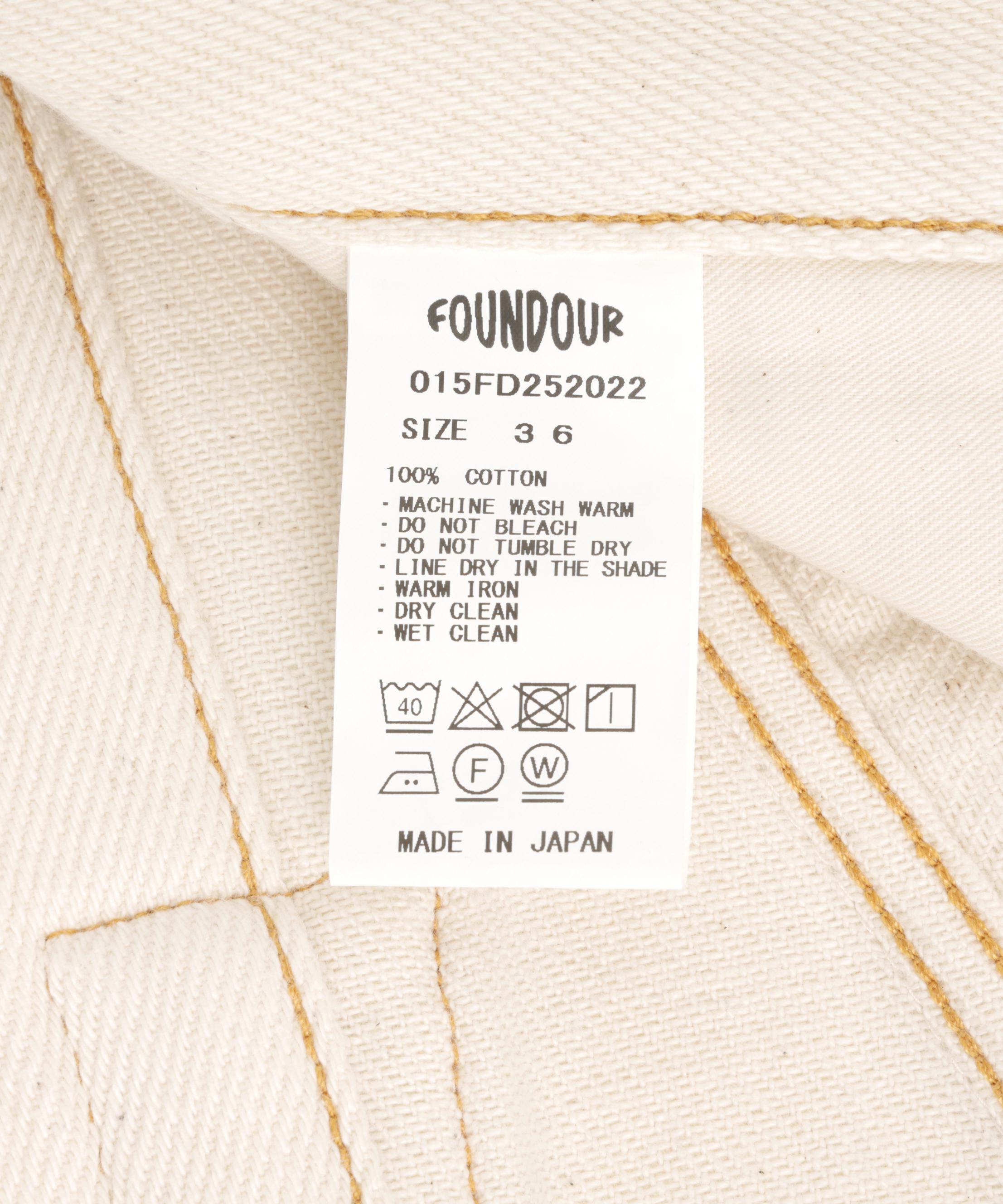 FOUNDOU>/ファウンダ/DENIM WO>K PANTS ホワイト