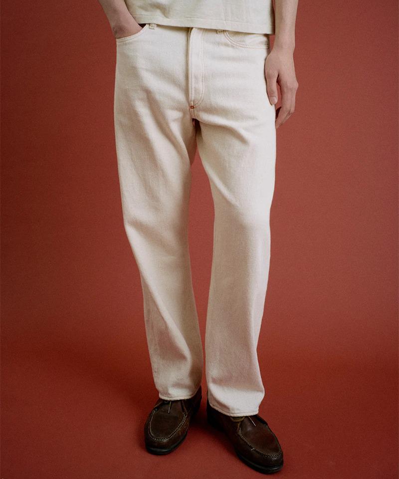 FOUNDOUR/ファウンダ/DENIM WORK PANTS ホワイト