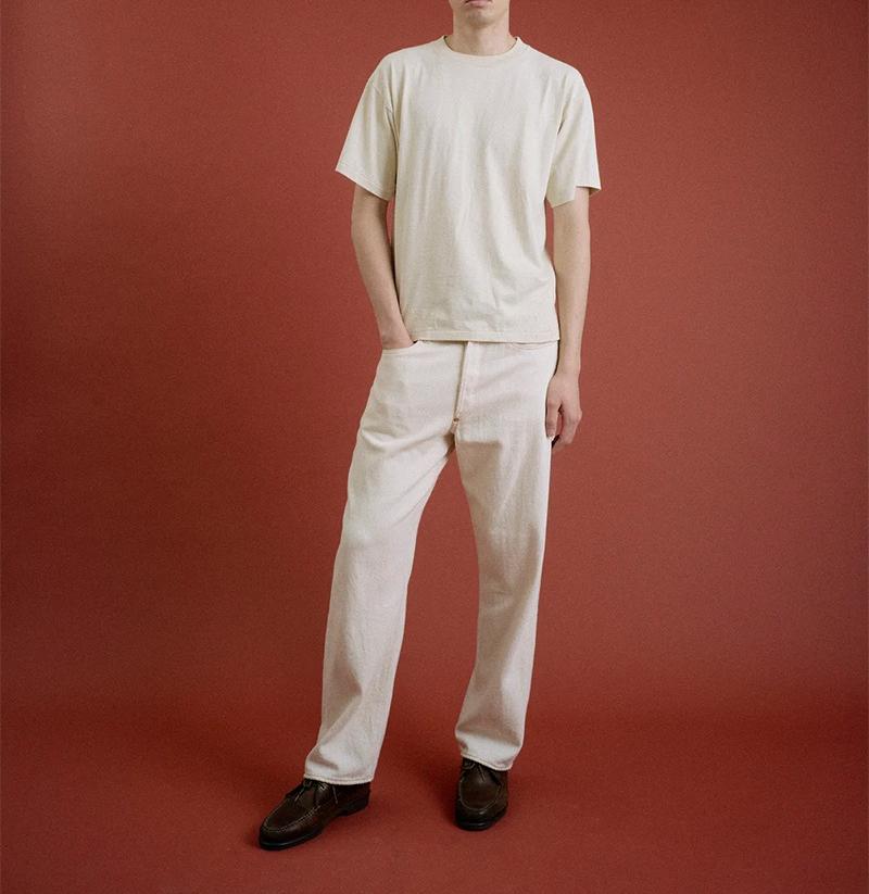 FOUNDOUR/ファウンダ/DENIM WORK PANTS ホワイト