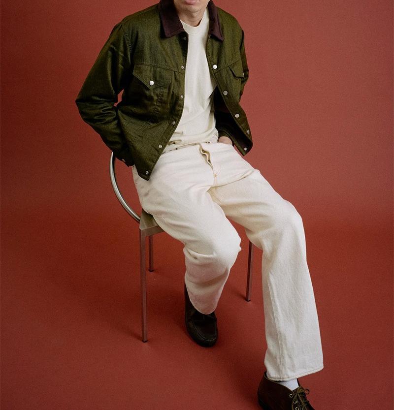 FOUNDOU>/ファウンダ/DENIM WO>K PANTS ホワイト
