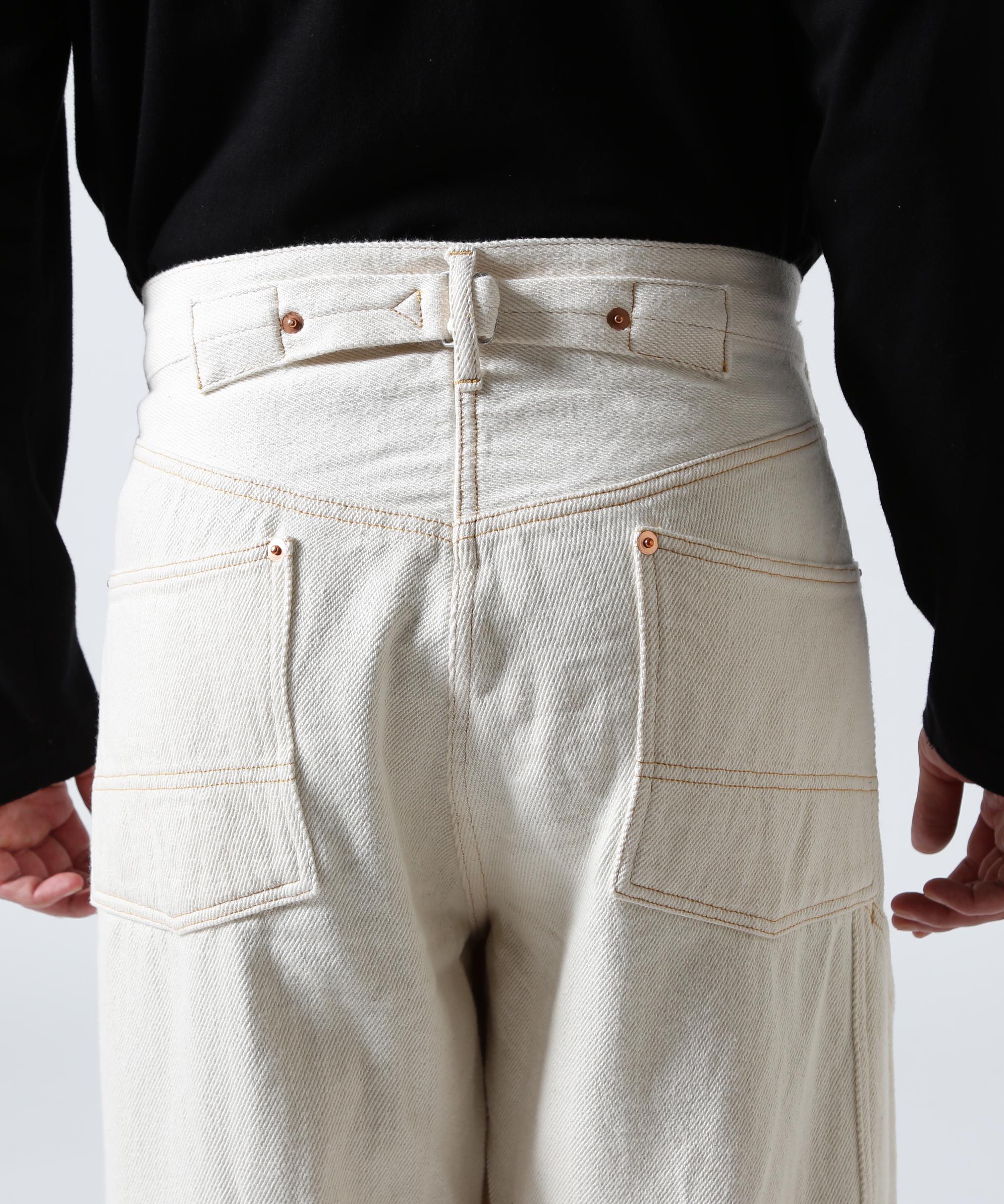 FOUNDOUR/ファウンダ/DENIM WORK PANTS ホワイト