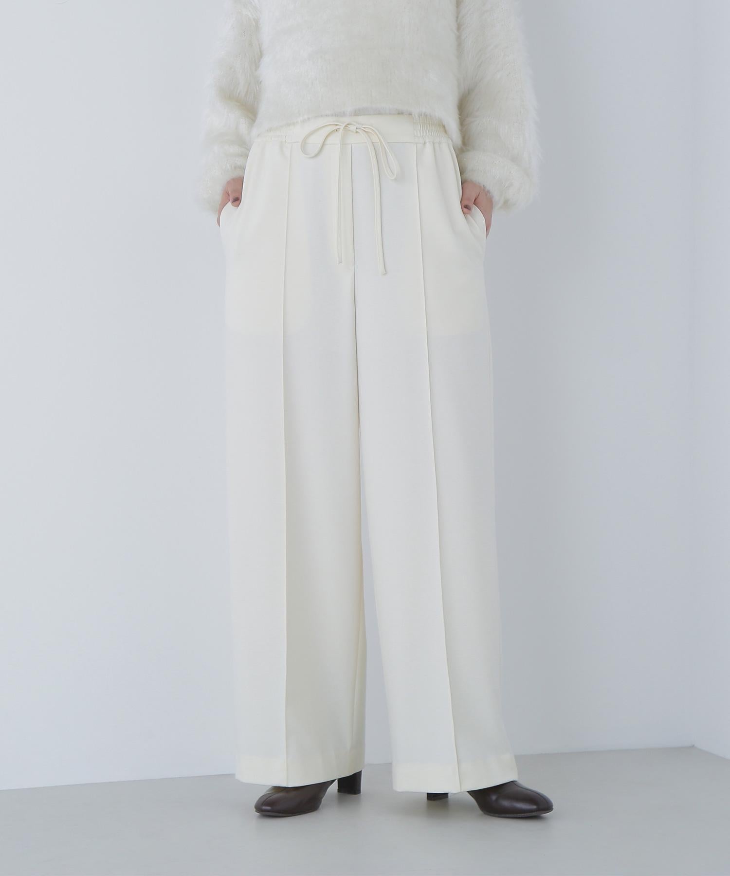 楽してごめん！はくだけきちんと見えパンツ オフホワイト1