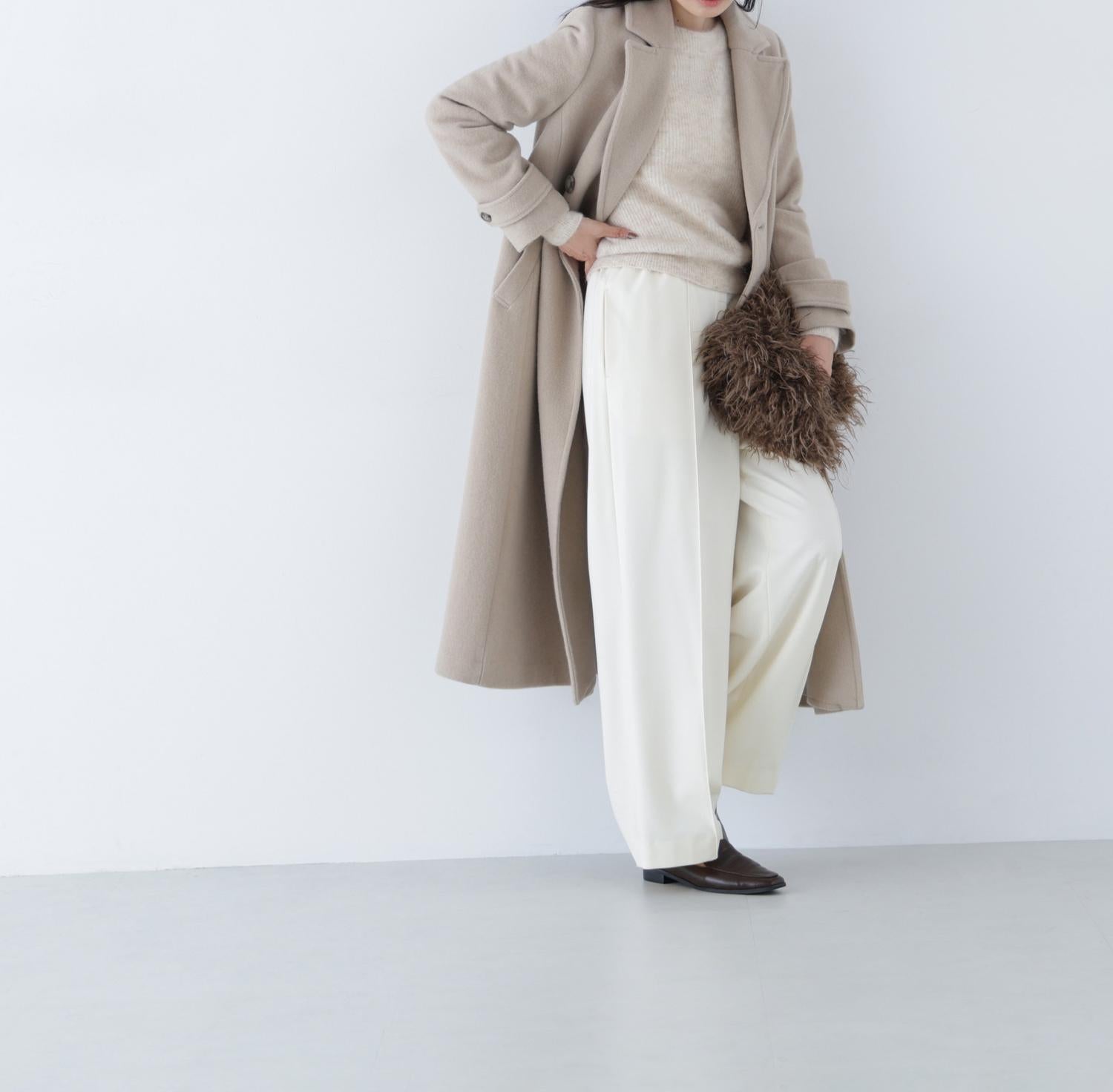 楽してごめん！はくだけきちんと見えパンツ オフホワイト1