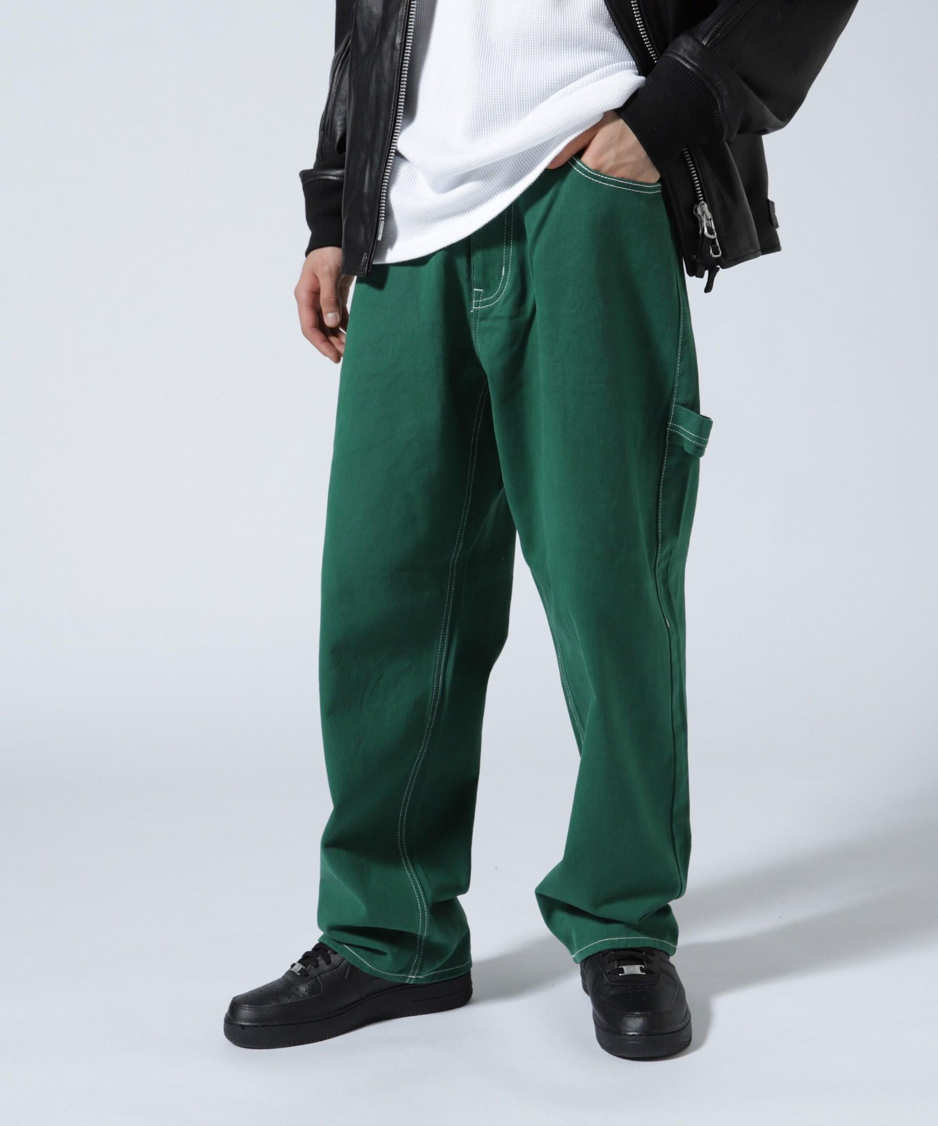 COTTON TWILL PAINTE> PANTS / コットンツイル ペインターパンツ  グリーン