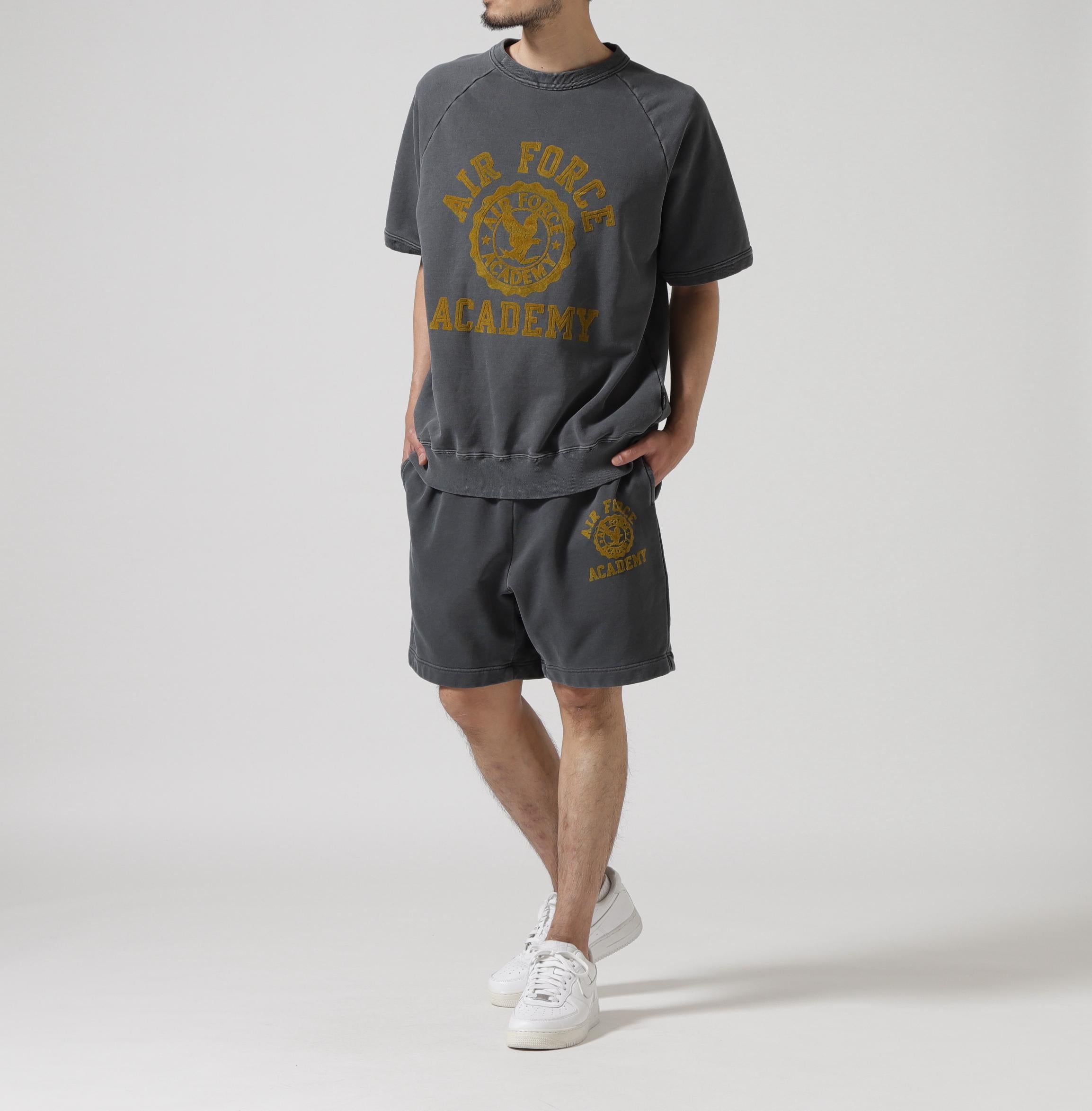 SWEAT T-SHI>T "USAFA" / スウェット 半袖Tシャツ / AVI>EX / アヴィレックス チャコール