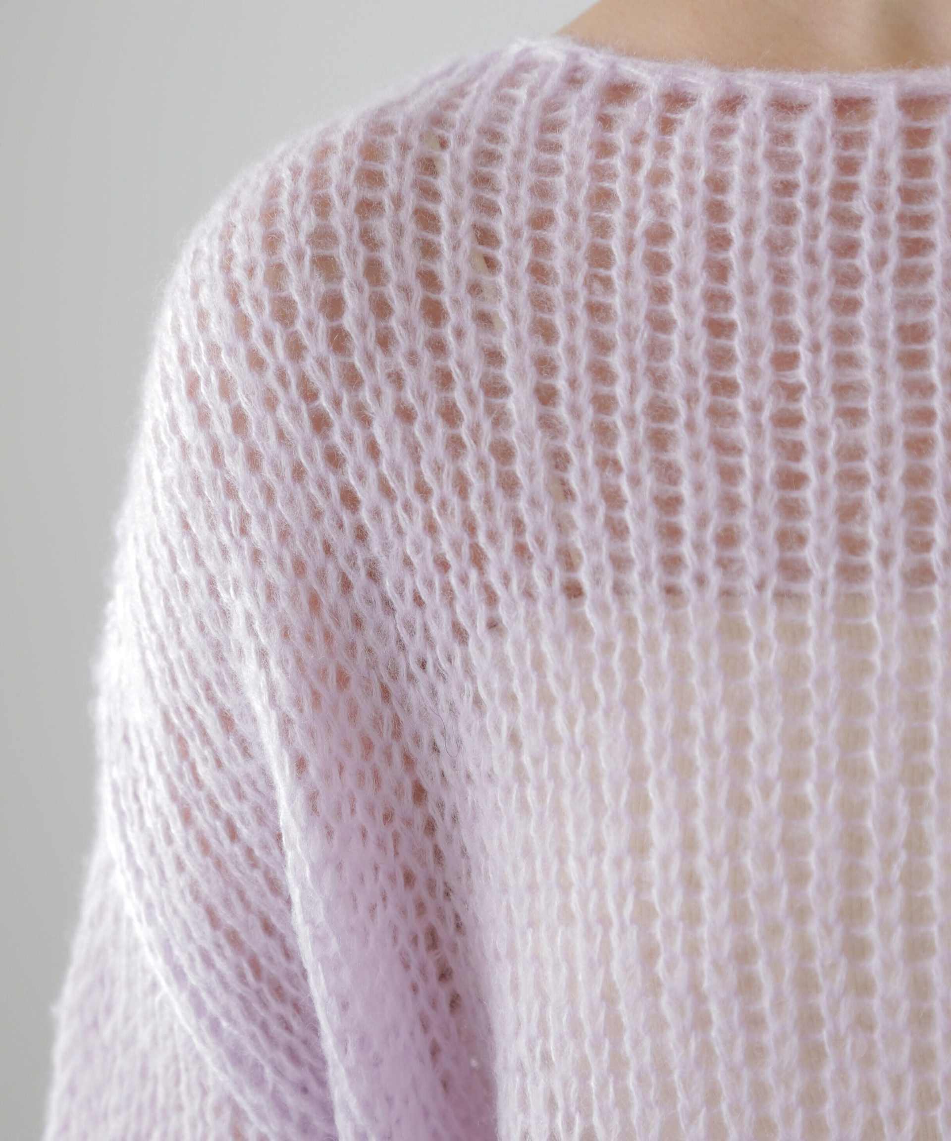 シアーモヘヤライクニット パープル