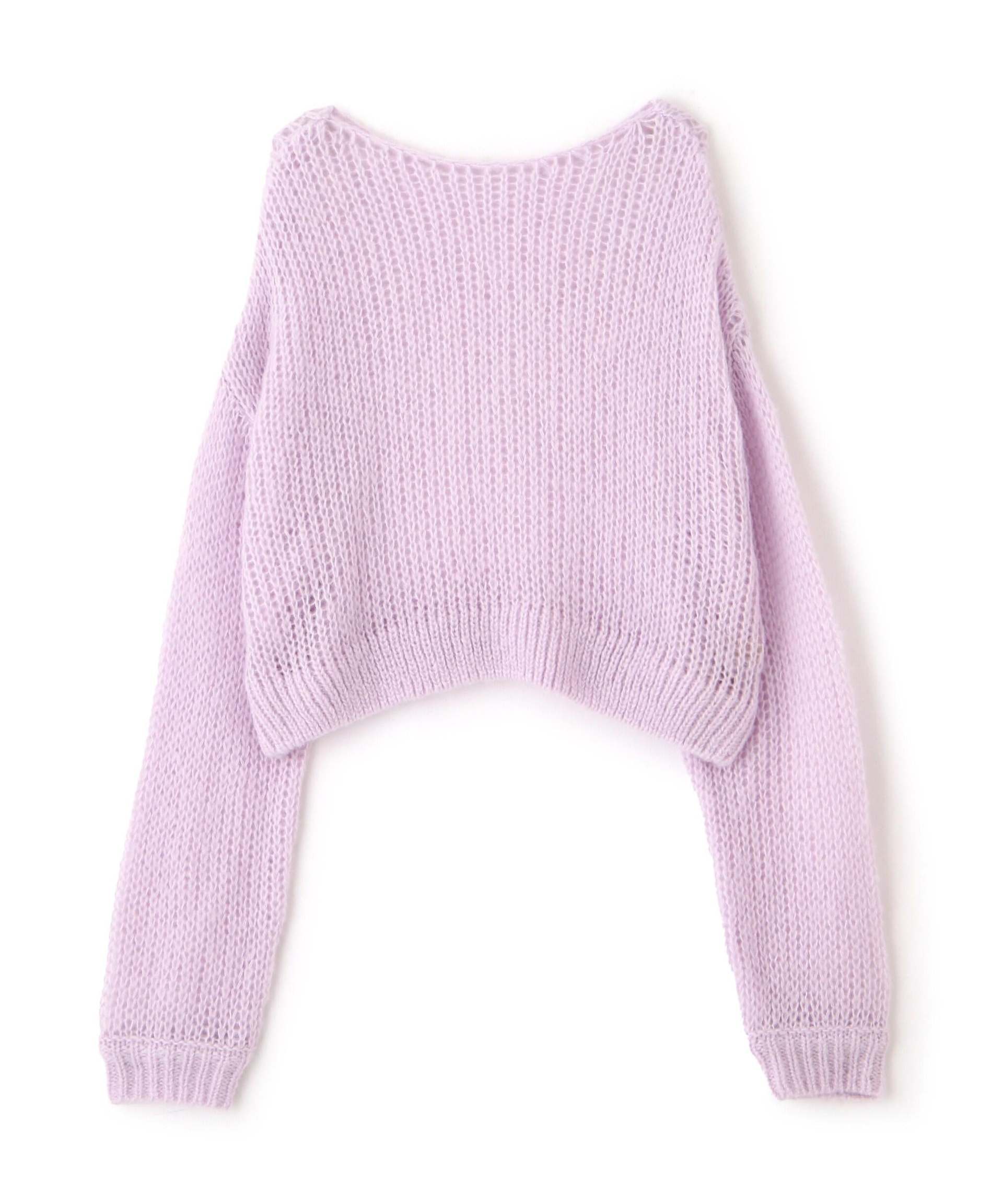 シアーモヘヤライクニット パープル