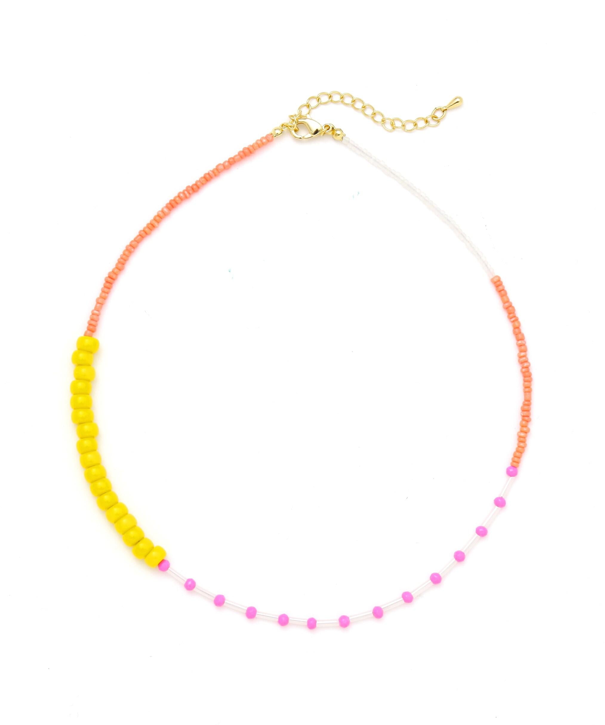 ビーズチョーカー イエロー