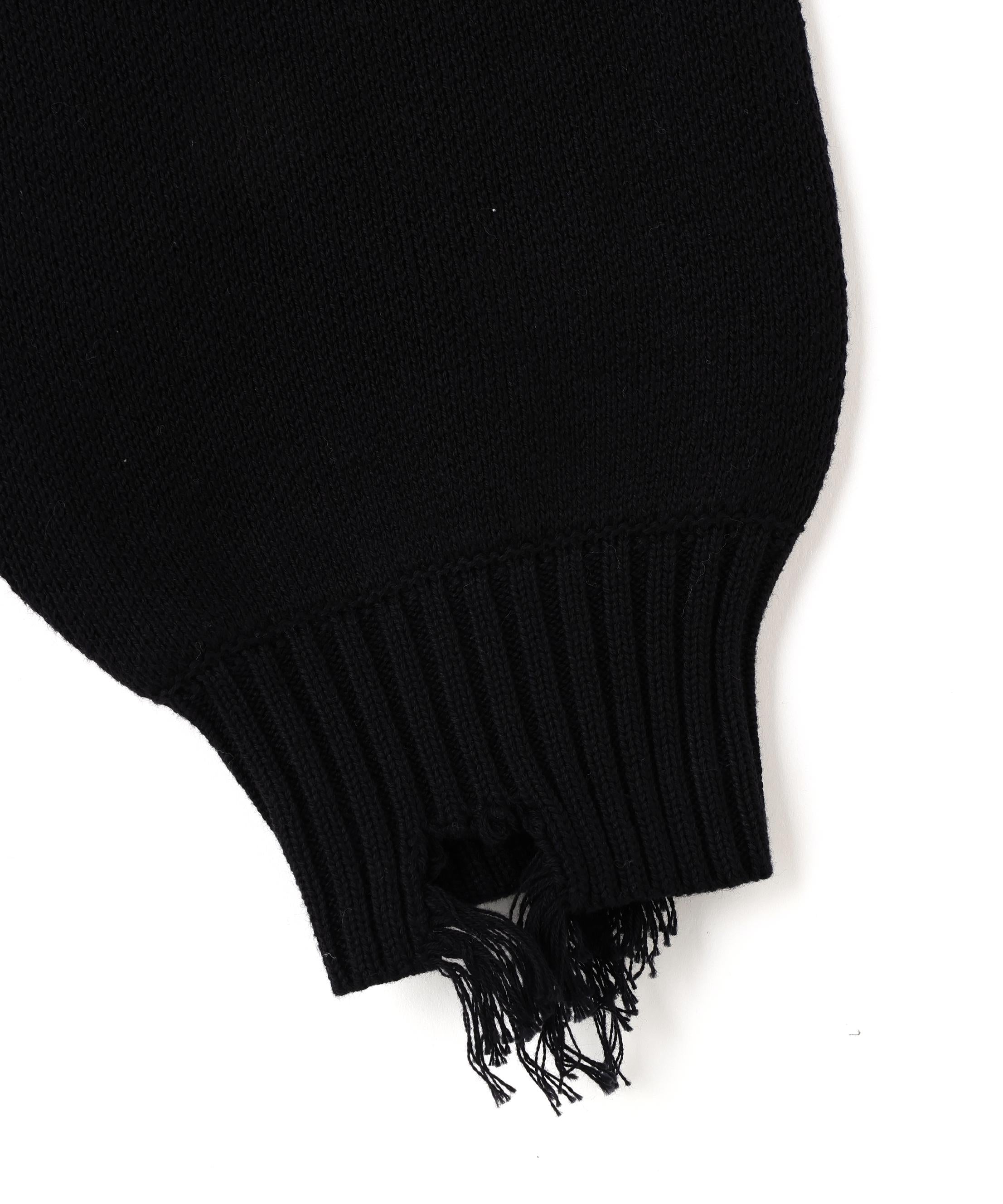 DankeSchon/ダンケシェーン/HAND STITCH KNIT CA>DIGAN ブラック