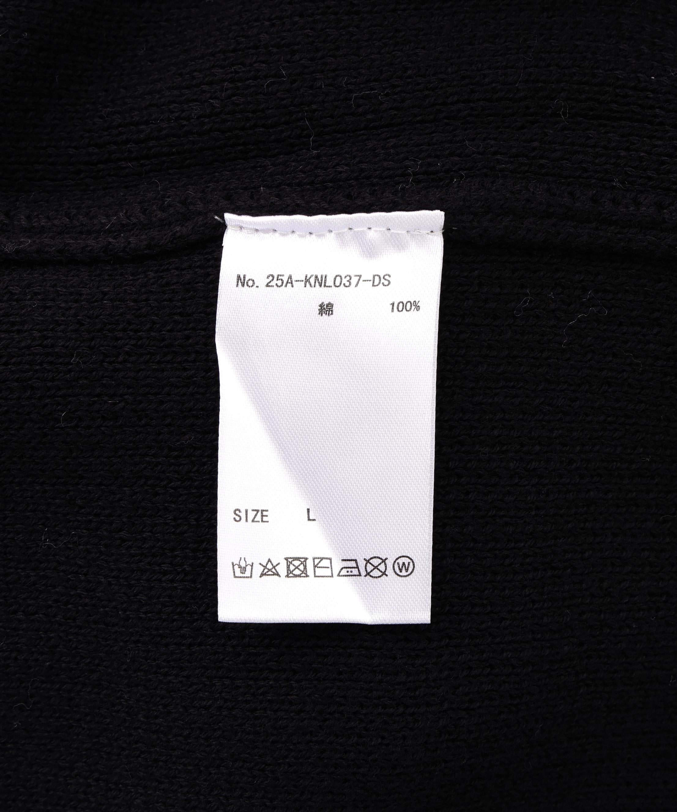 DankeSchon/ダンケシェーン/HAND STITCH KNIT CA>DIGAN ブラック