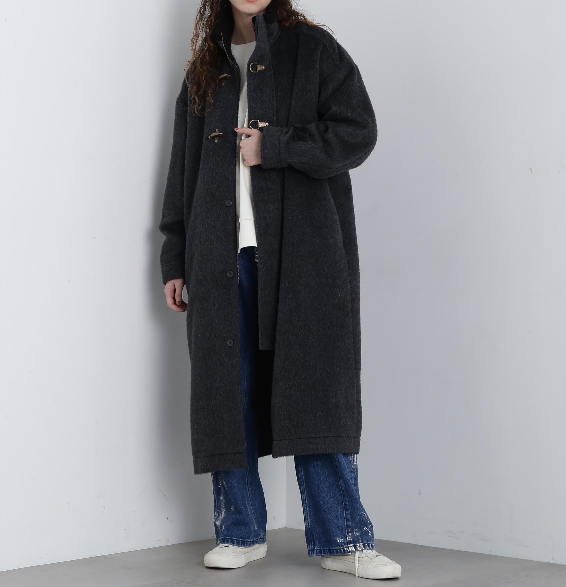 《直営店限定》LONG OUTE>/ロングアウター ブラック
