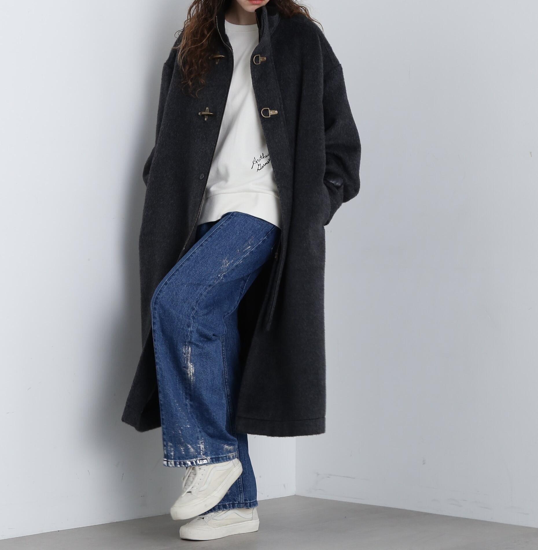 《直営店限定》LONG OUTE>/ロングアウター ブラック