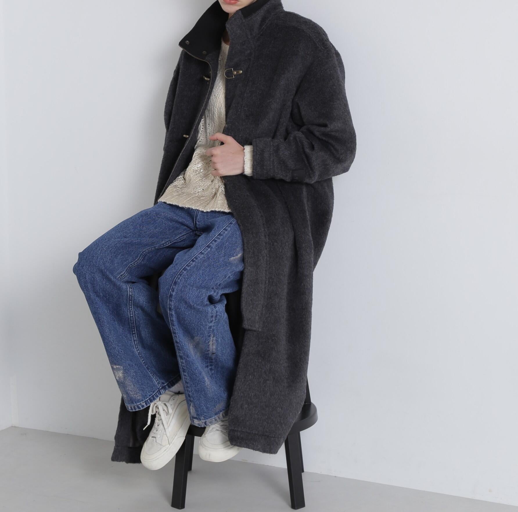 《直営店限定》LONG OUTE>/ロングアウター ブラック