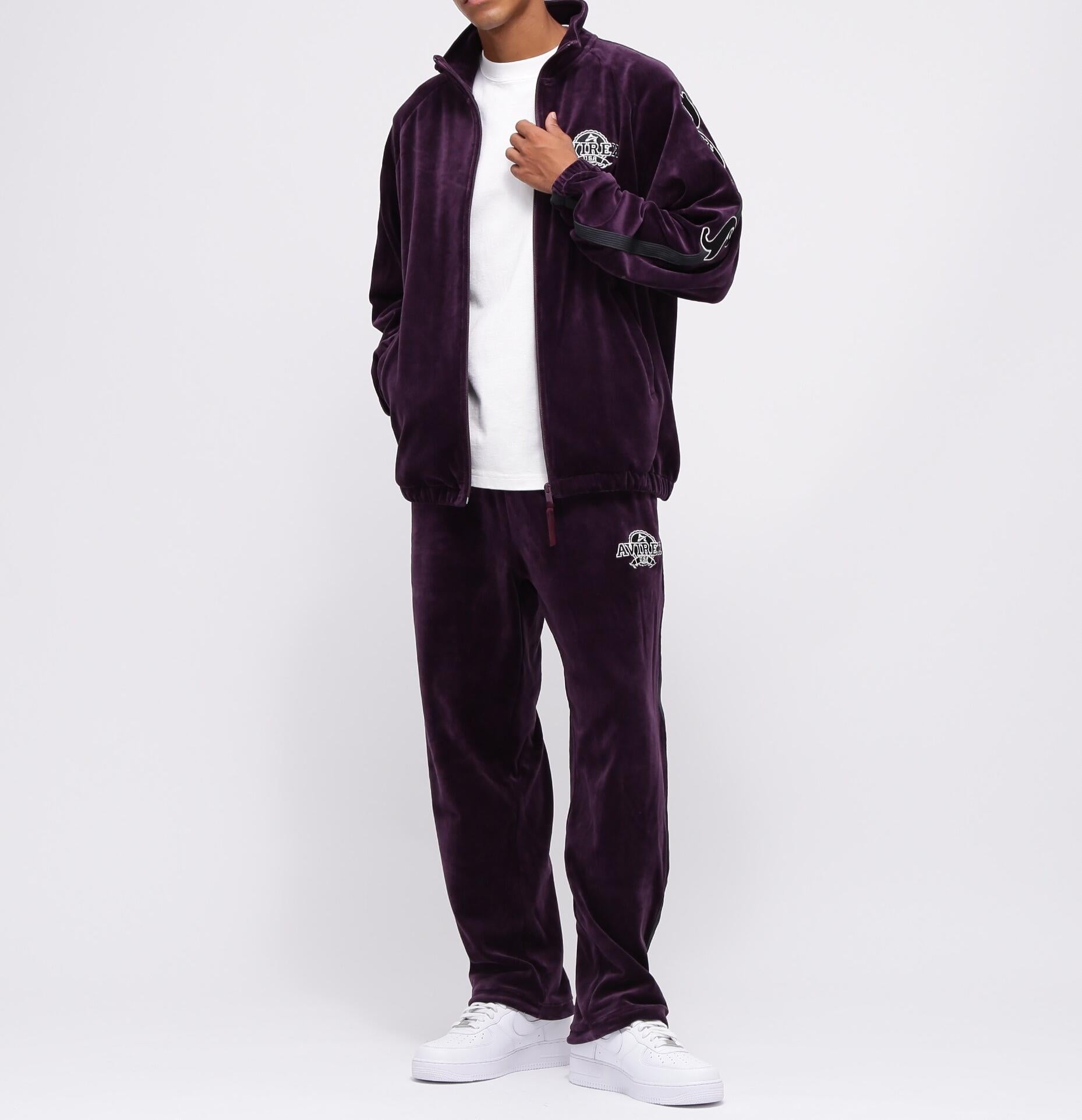 《WER&DEPOT限定》VELOU> T>ACK PANTS / ベロア トラックパンツ パープル