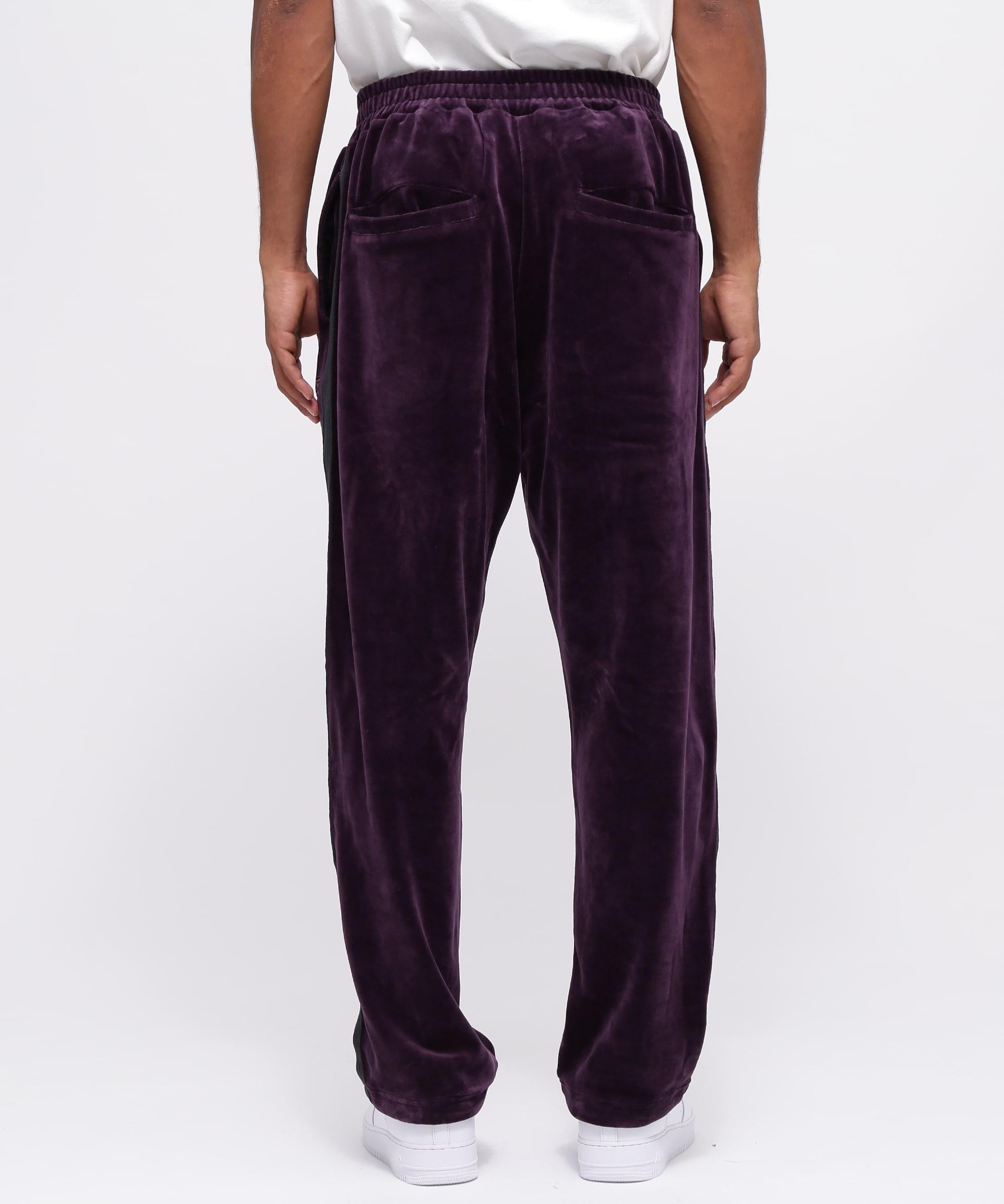 《WER&DEPOT限定》VELOU> T>ACK PANTS / ベロア トラックパンツ パープル